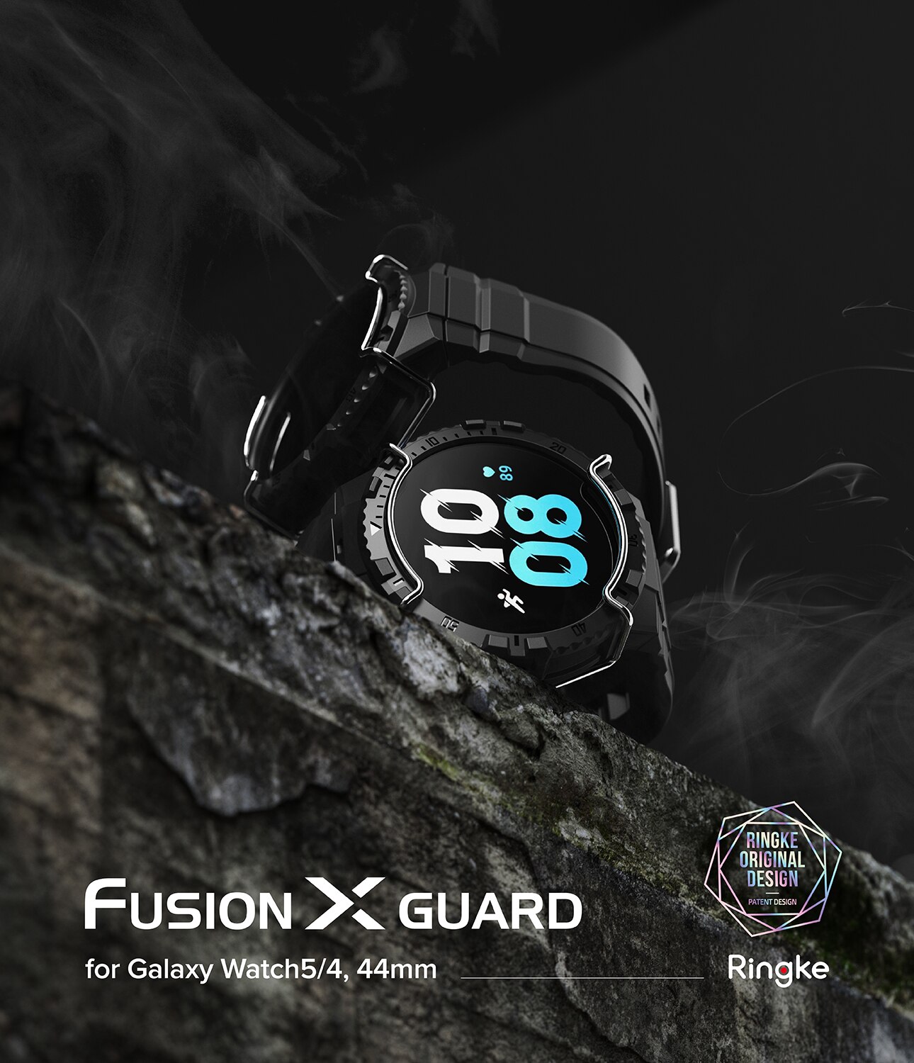 Samsung Galaxy Watch 4 44mm Fusion-X Guard Case+Band Black