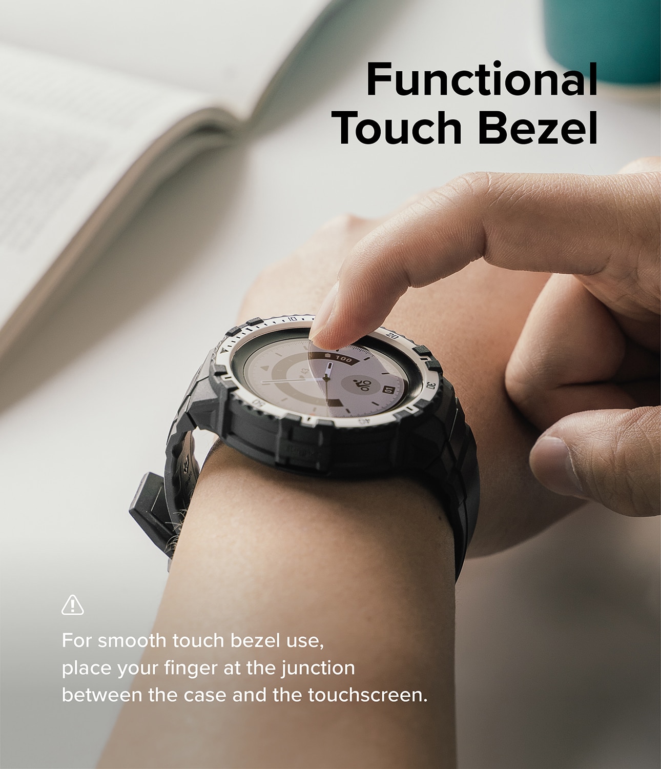 Fusion X Case Samsung Galaxy Watch 5 Pro 45mm White (Black Index)