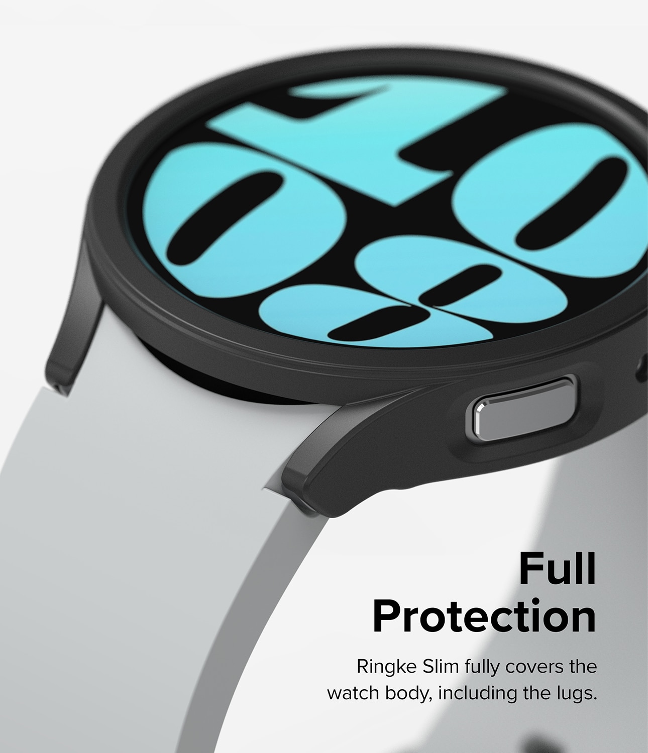 Samsung Galaxy Watch 6 44mm Slim Case (2-pack) Matte Black & Clear