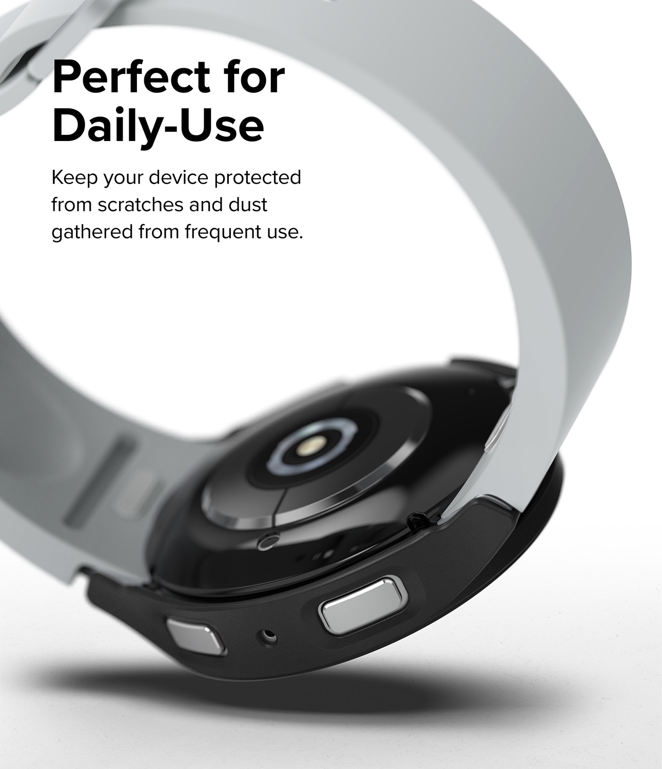 Samsung Galaxy Watch 6 44mm Slim Case (2-pack) Matte Black & Clear