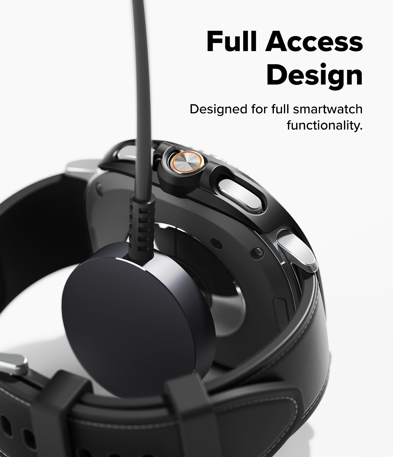 Samsung Galaxy Watch 8 Classic Slim Case (2-pack) Matte Black & Clear