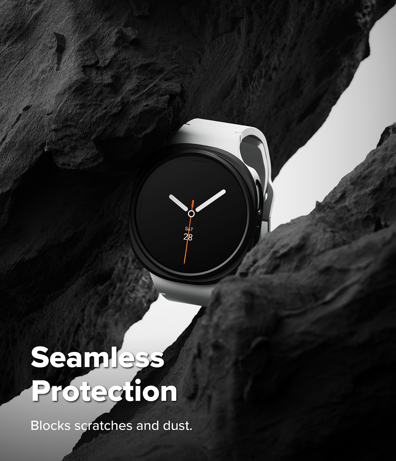 Samsung Galaxy Watch 8 40mm Slim Case (2-pack) Matte Black & Clear