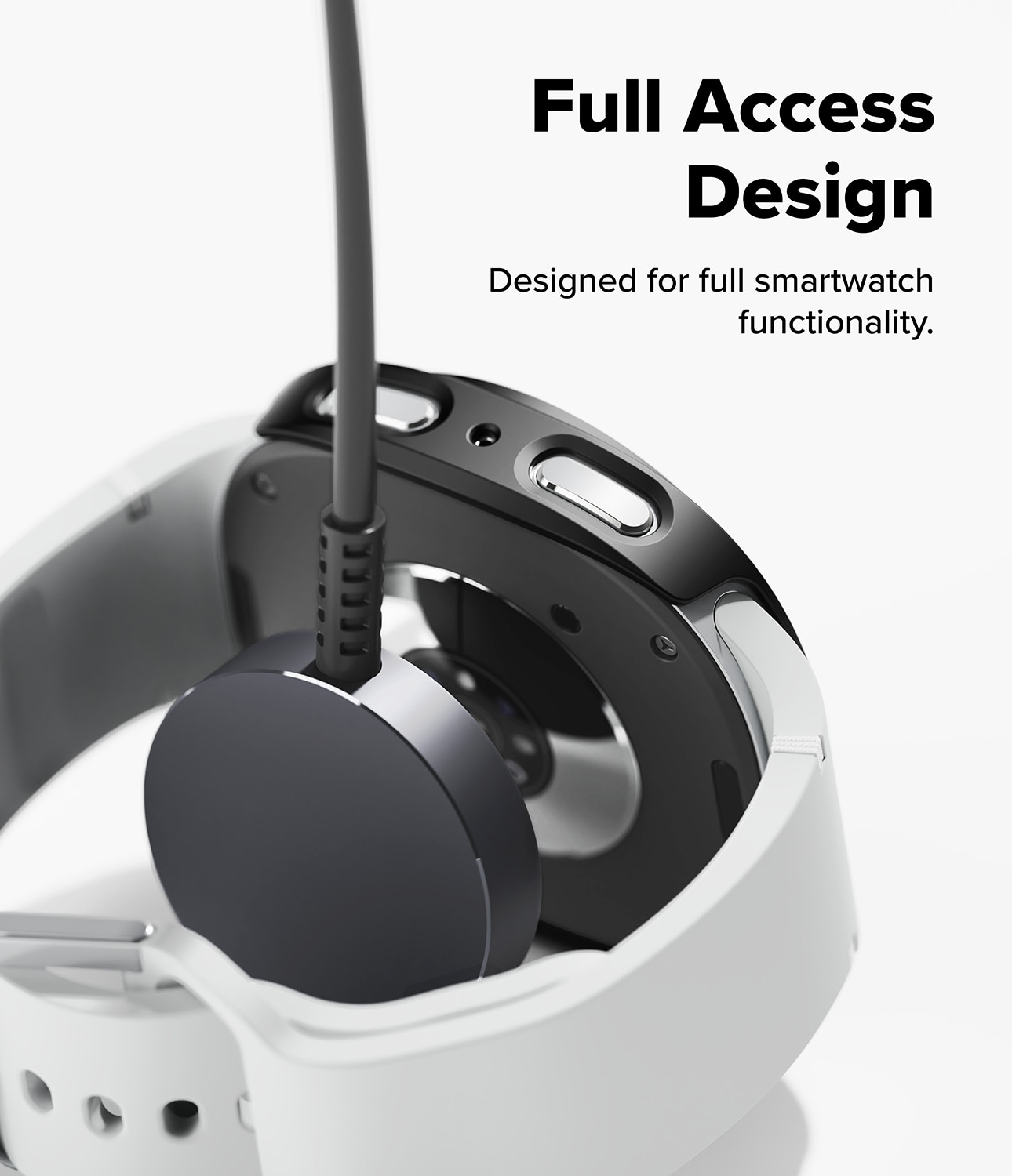 Samsung Galaxy Watch 8 40mm Slim Case (2-pack) Matte Black & Clear
