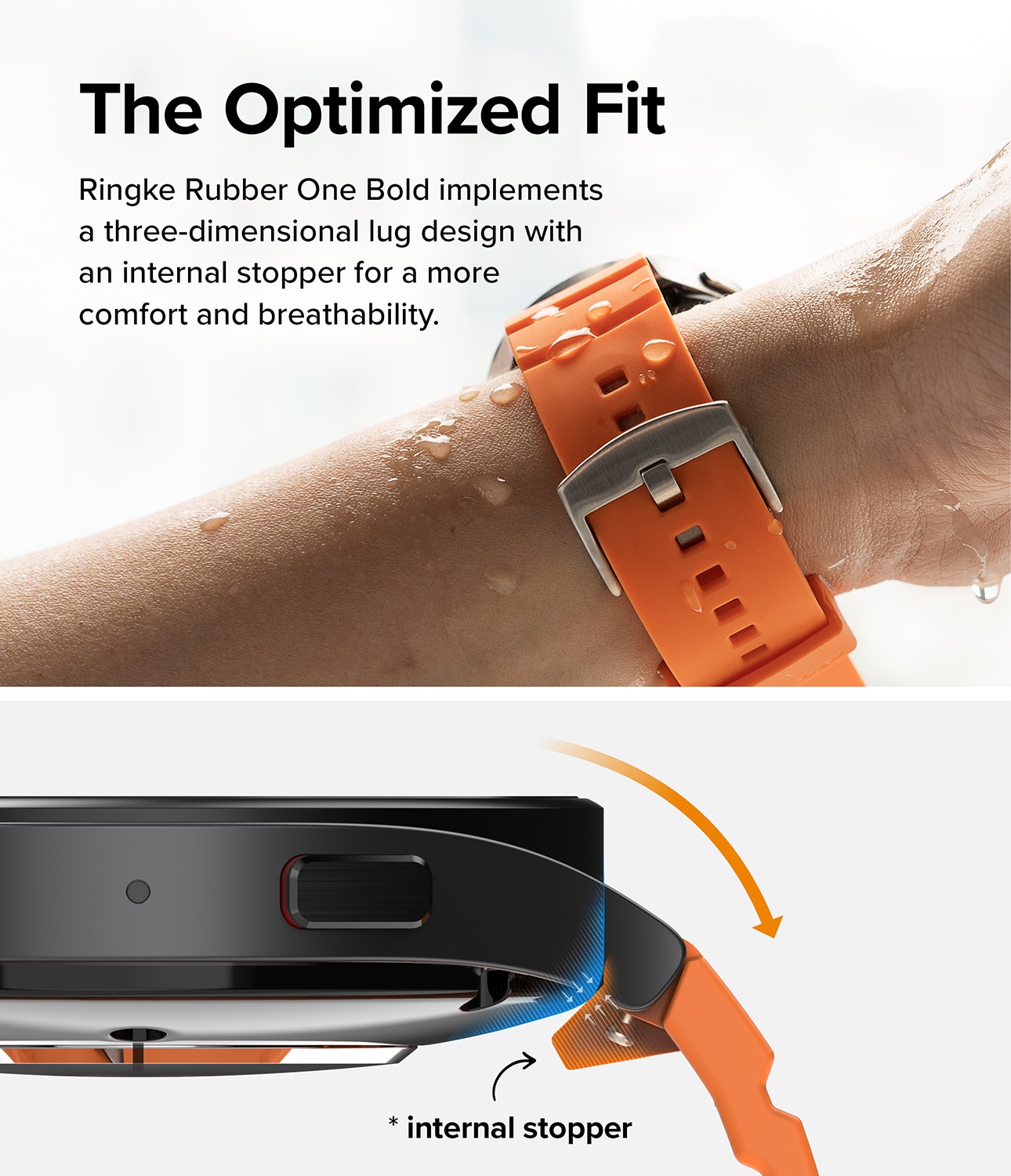 Rubber One Bold Band Garmin Vivomove Style Orange