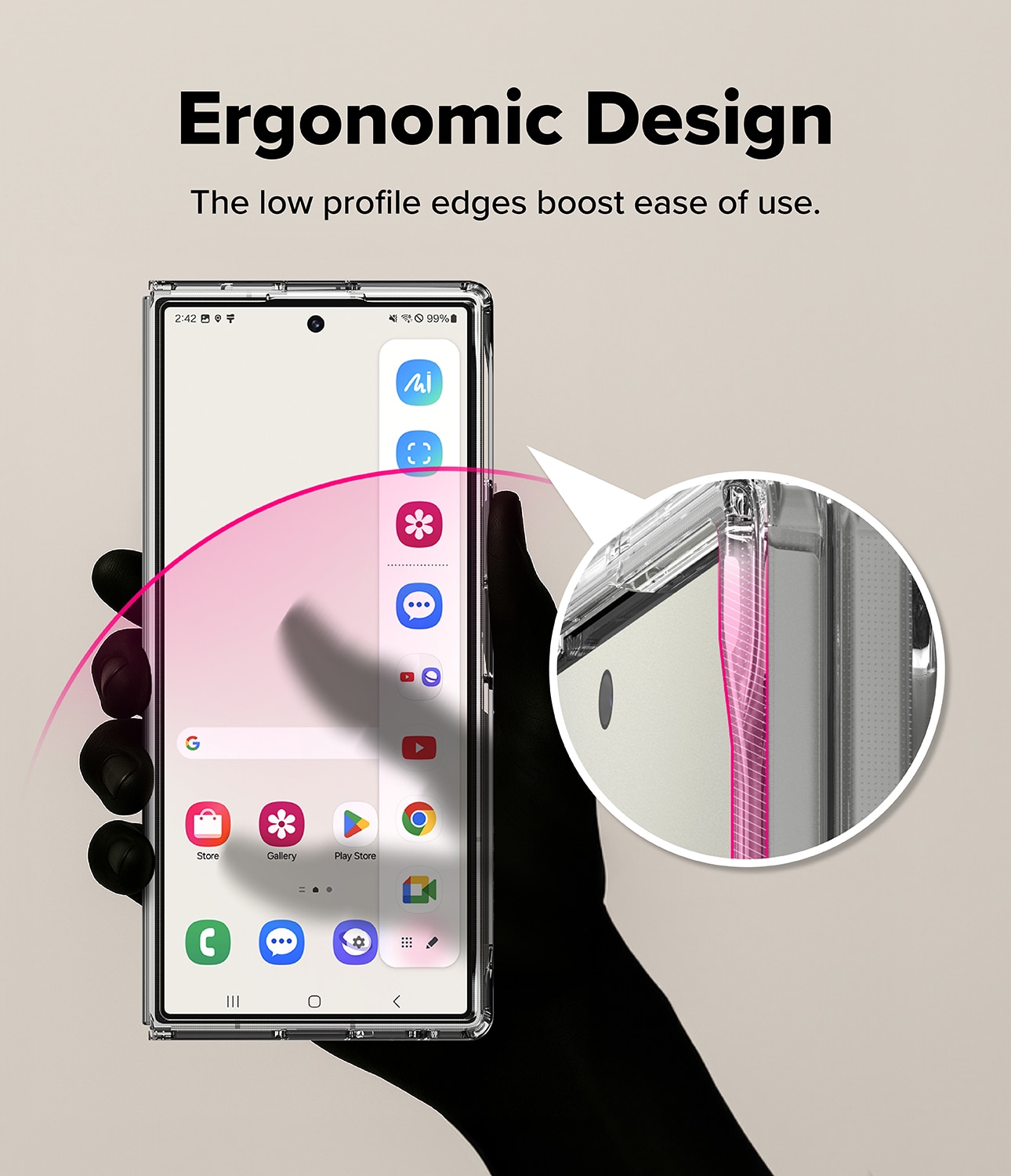 Samsung Galaxy Z Fold 7 Fusion Case Clear