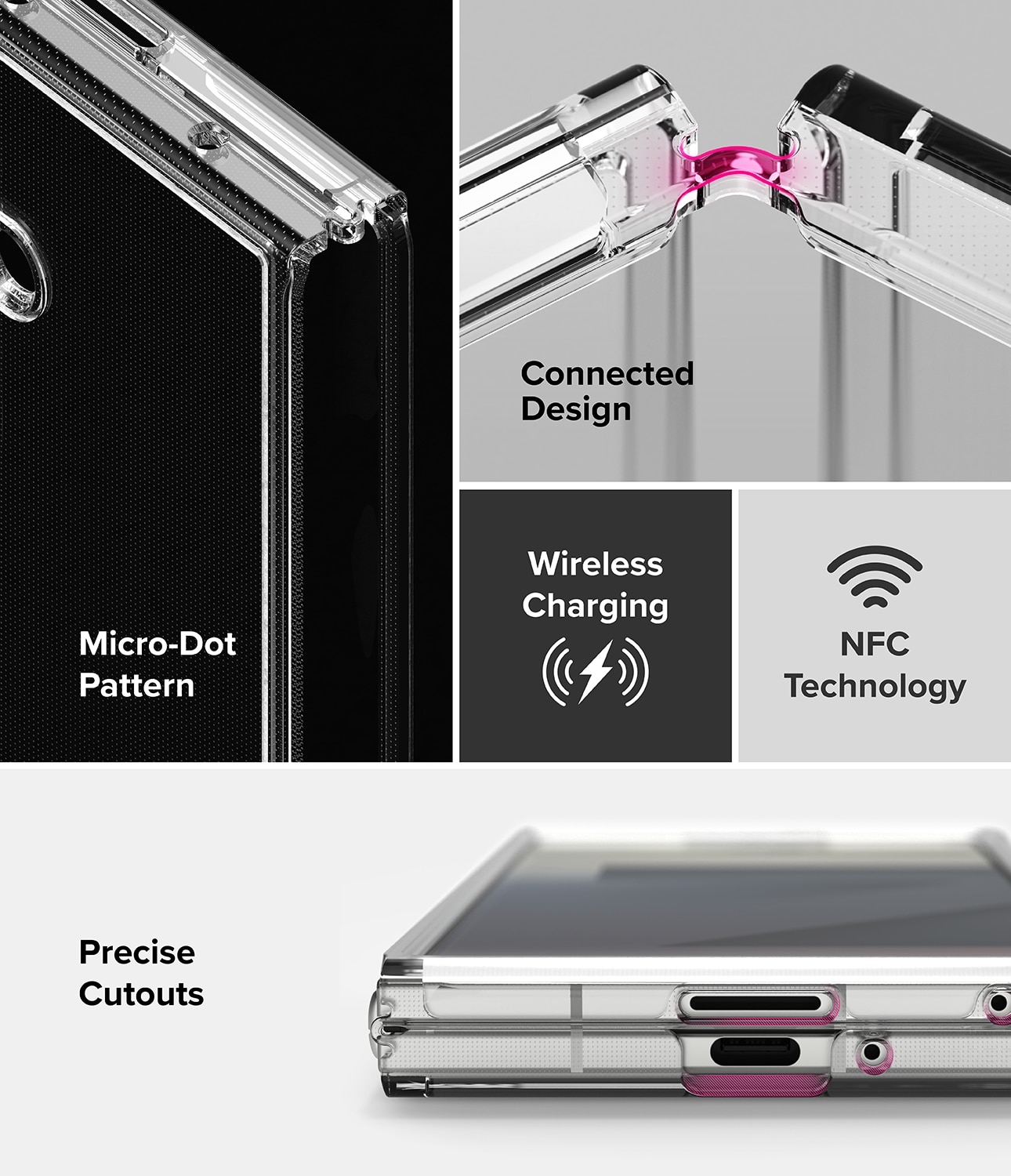 Samsung Galaxy Z Fold 7 Fusion Case Clear