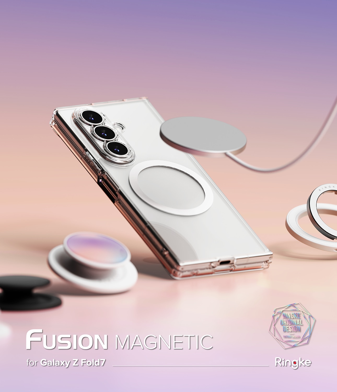 Samsung Galaxy Z Fold 7 Fusion Magnetic Case Transparent
