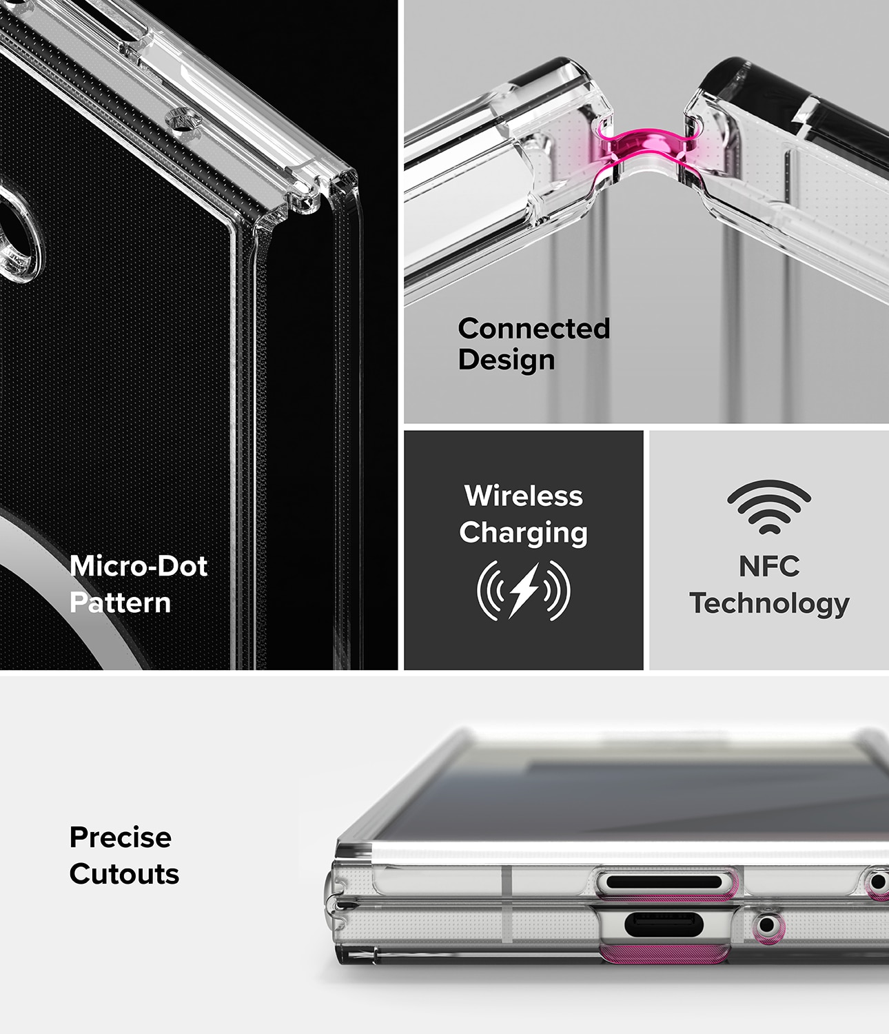 Samsung Galaxy Z Fold 7 Fusion Magnetic Case Transparent