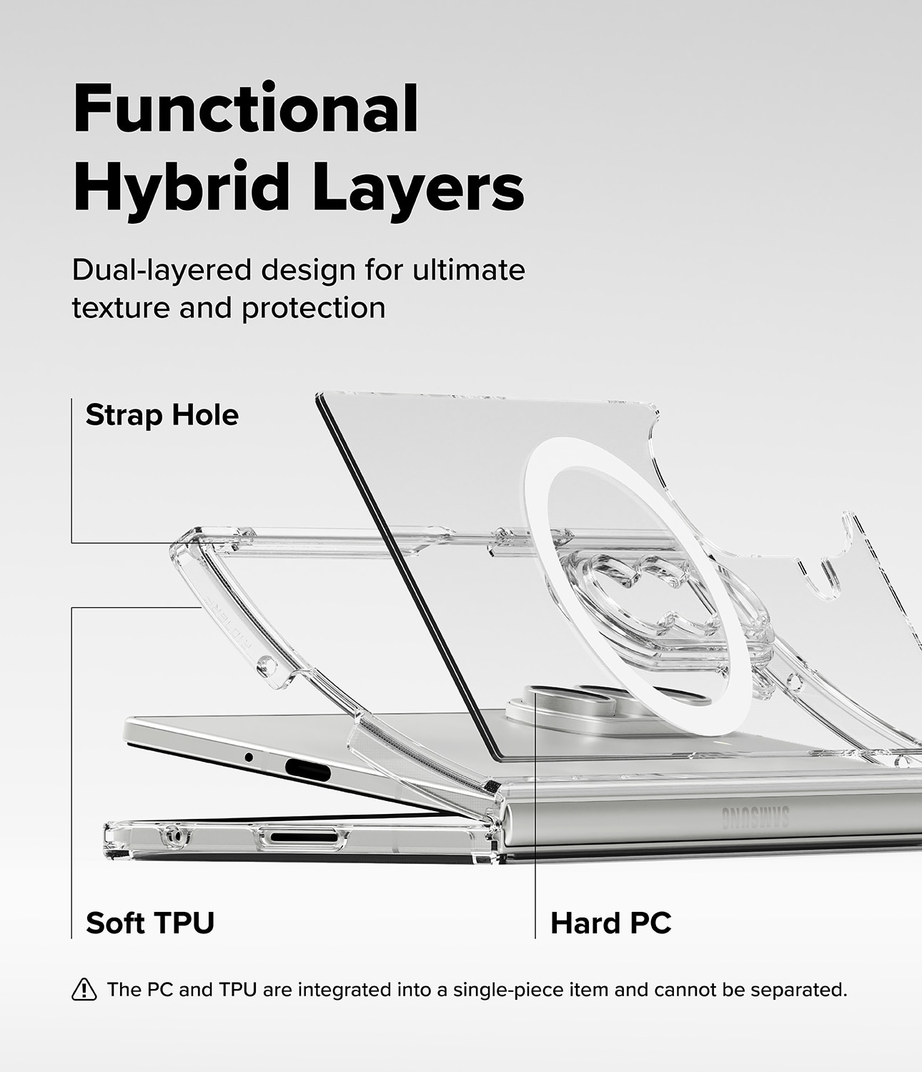 Samsung Galaxy Z Fold 7 Fusion Magnetic Case Transparent