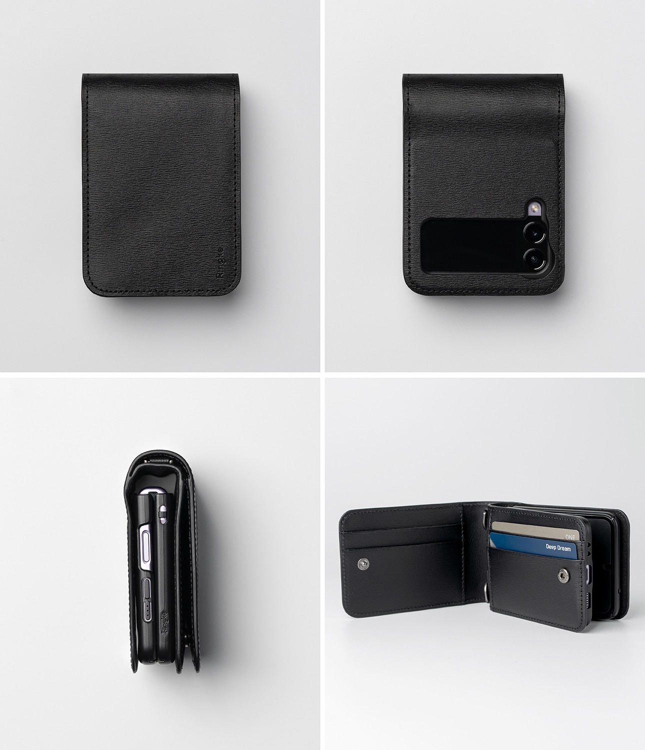 Samsung Galaxy Z Flip 3 Folio Signature Wallet Black