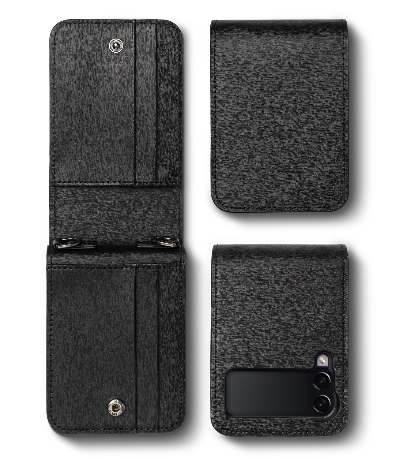 Samsung Galaxy Z Flip 3 Folio Signature Wallet Black