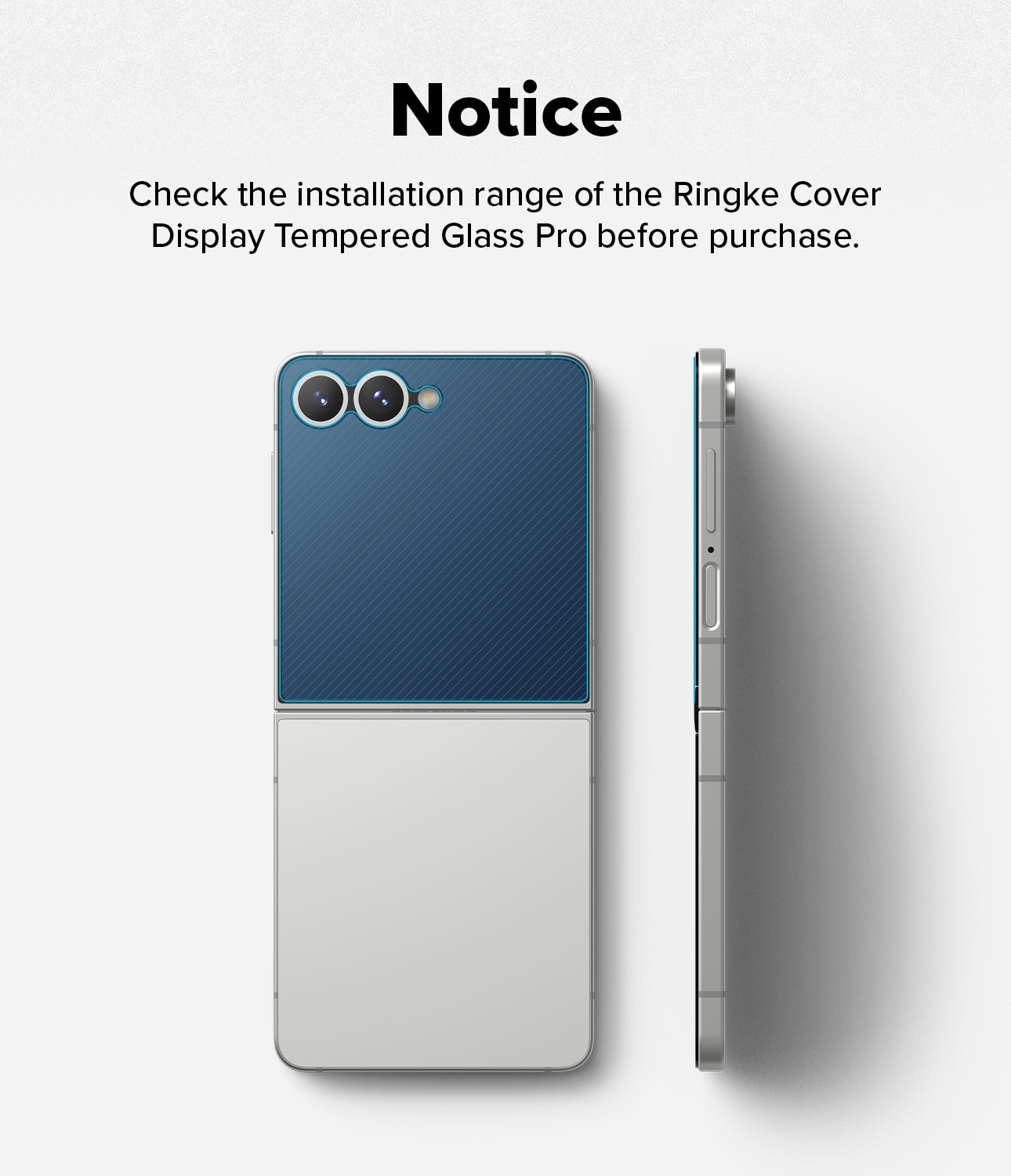 Samsung Galaxy Z Flip 7 Cover Display Tempered Glass Pro (2-pack)