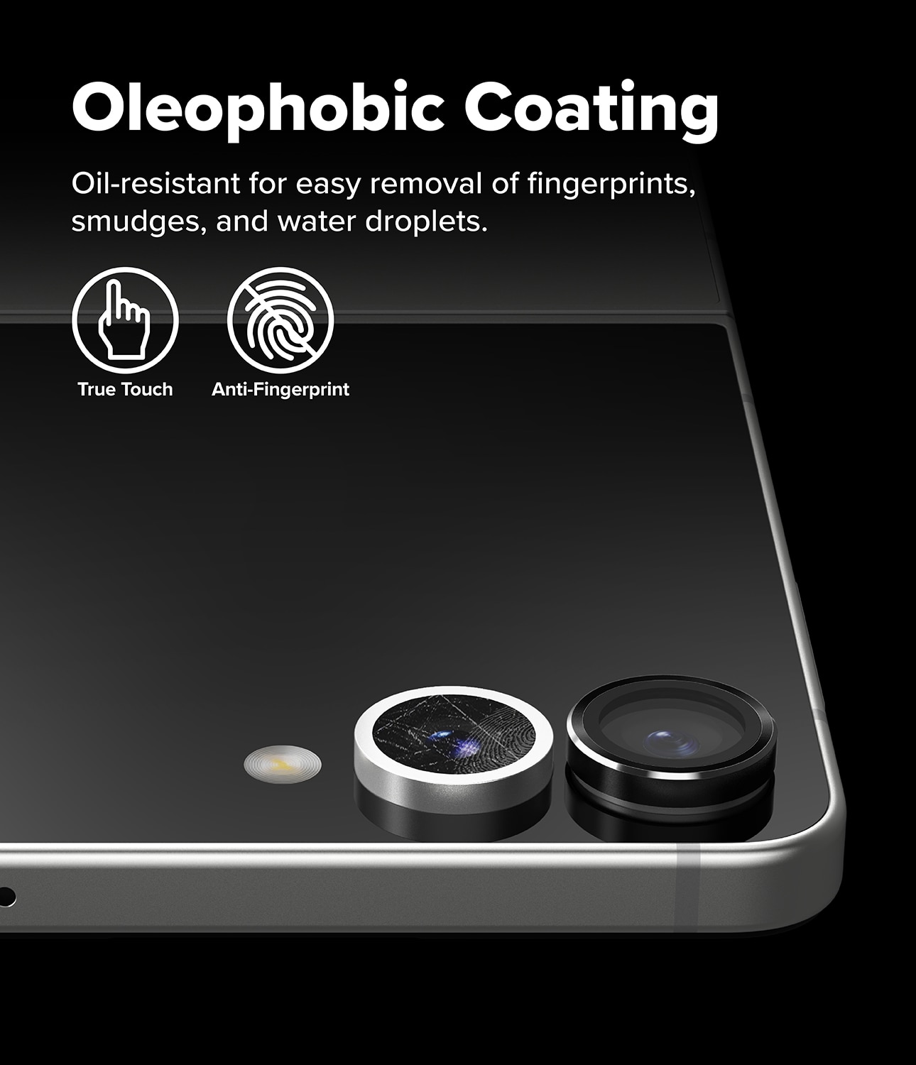 Samsung Galaxy Z Flip 7 Camera Lens Frame Glass (2-pack) Black