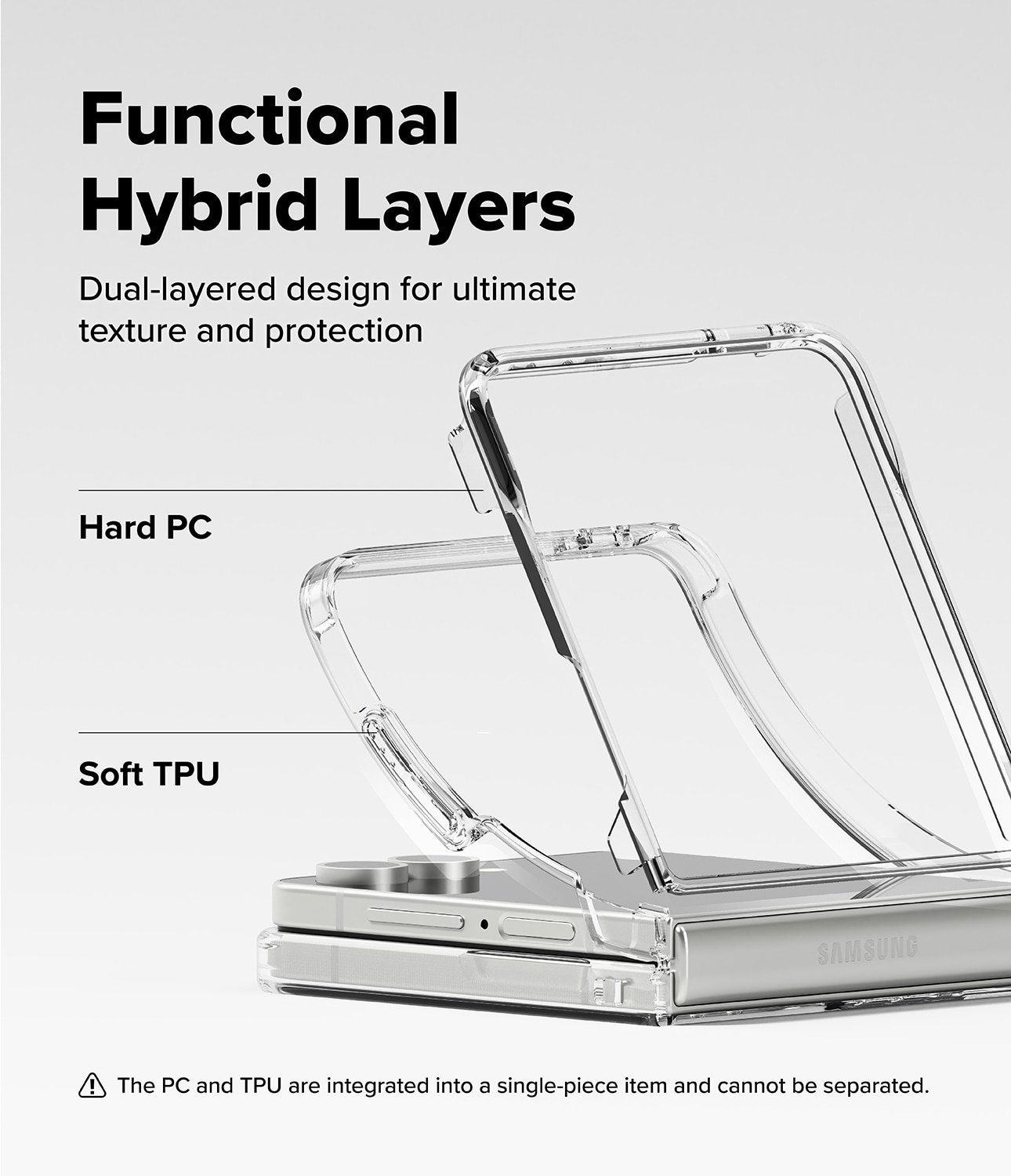 Samsung Galaxy Z Flip 7 Fusion Case Clear