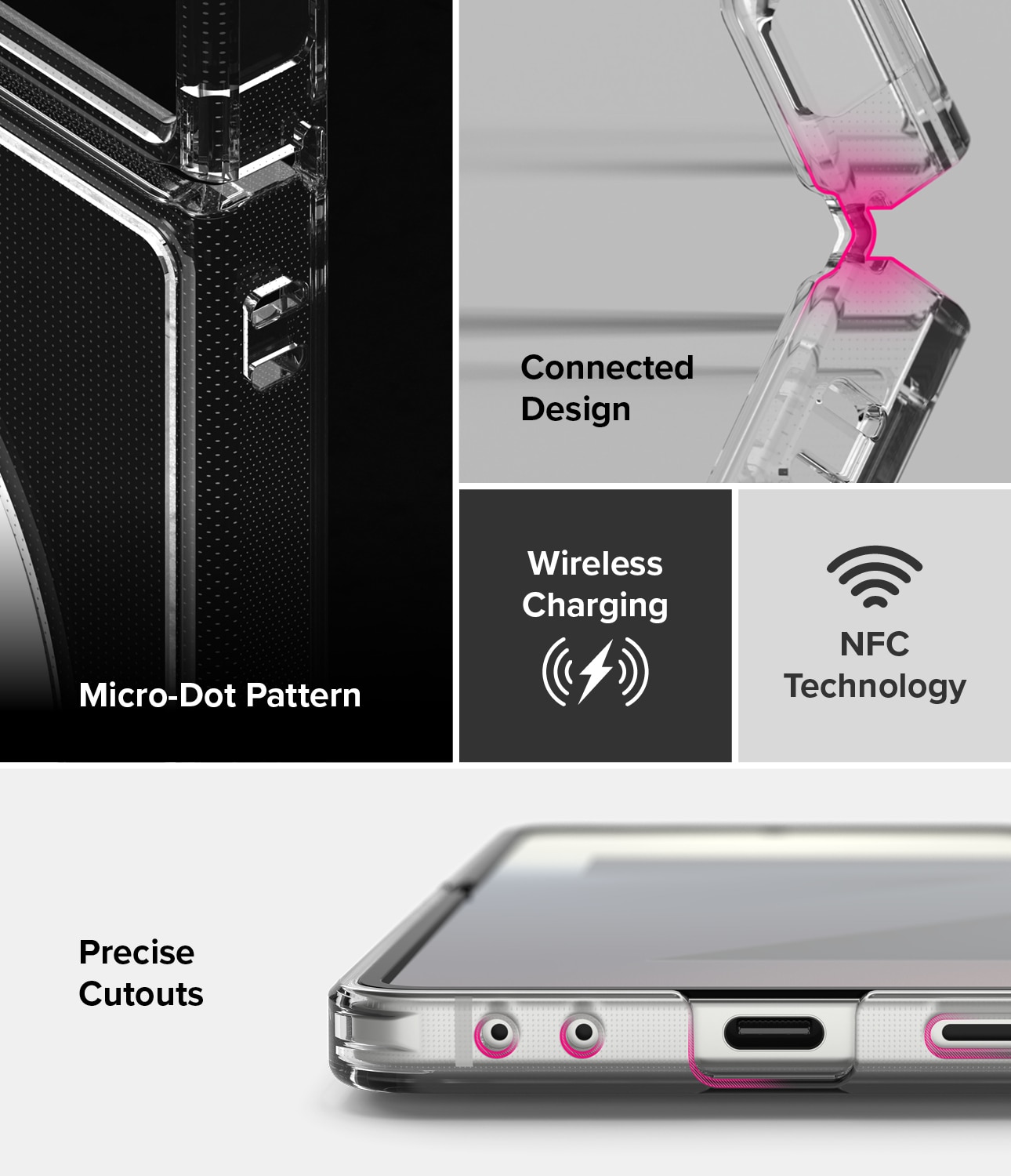Samsung Galaxy Z Flip 7 Fusion Magnetic Case Transparent