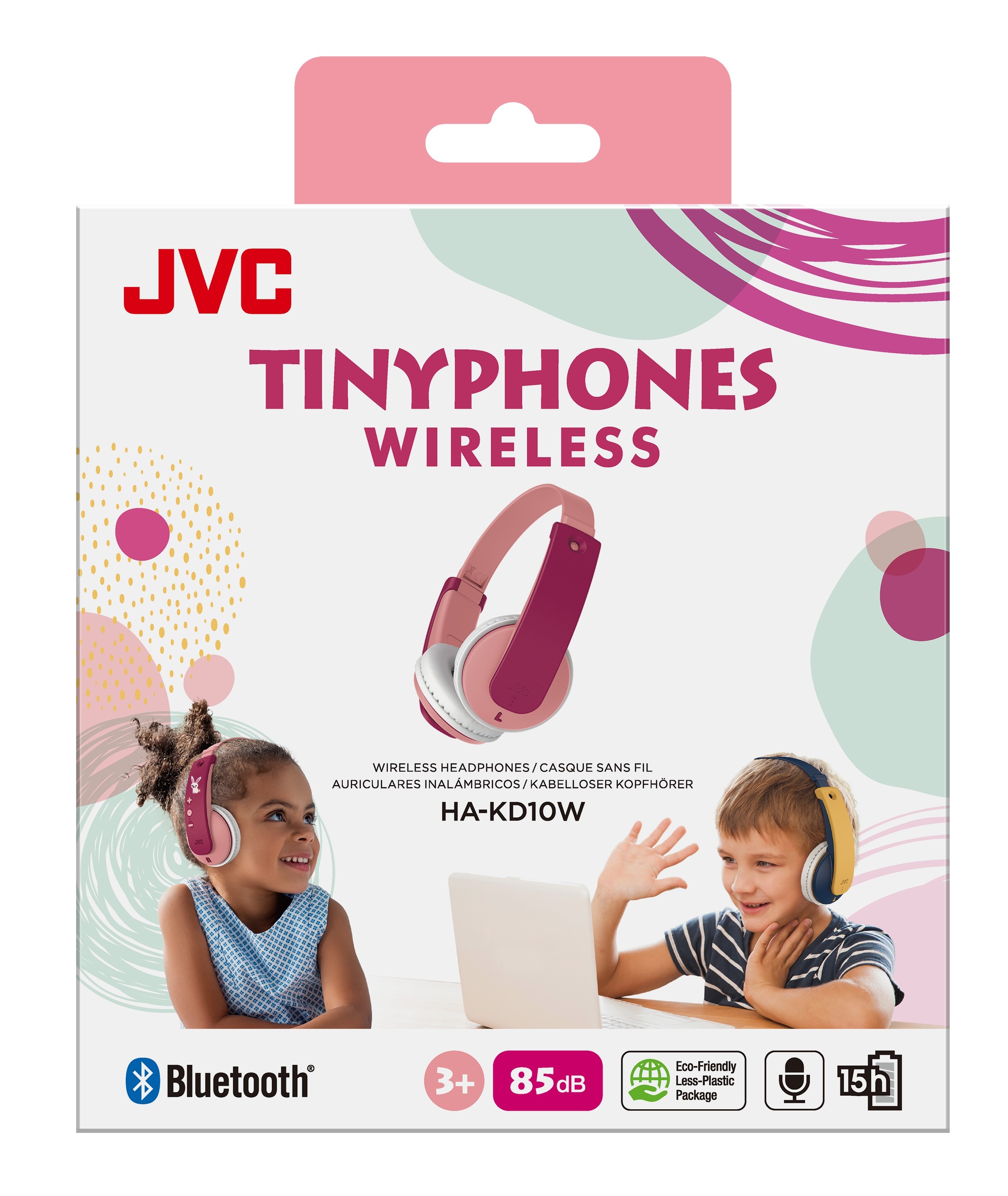 Tinyphones On-Ear Wireless Kids Headphones Pink