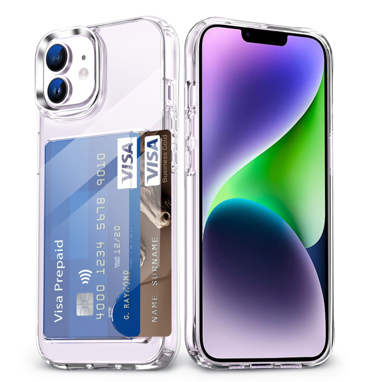 Hybrid Case Card Slot iPhone 11 Transparent