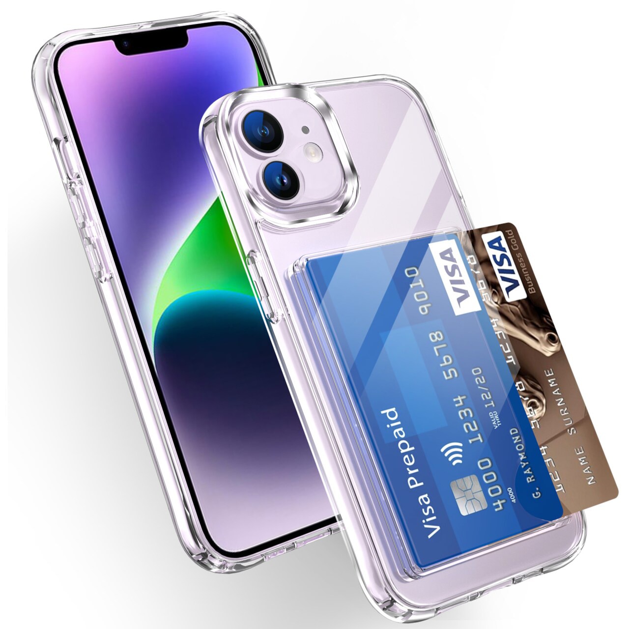 Hybrid Case Card Slot iPhone 11 Transparent