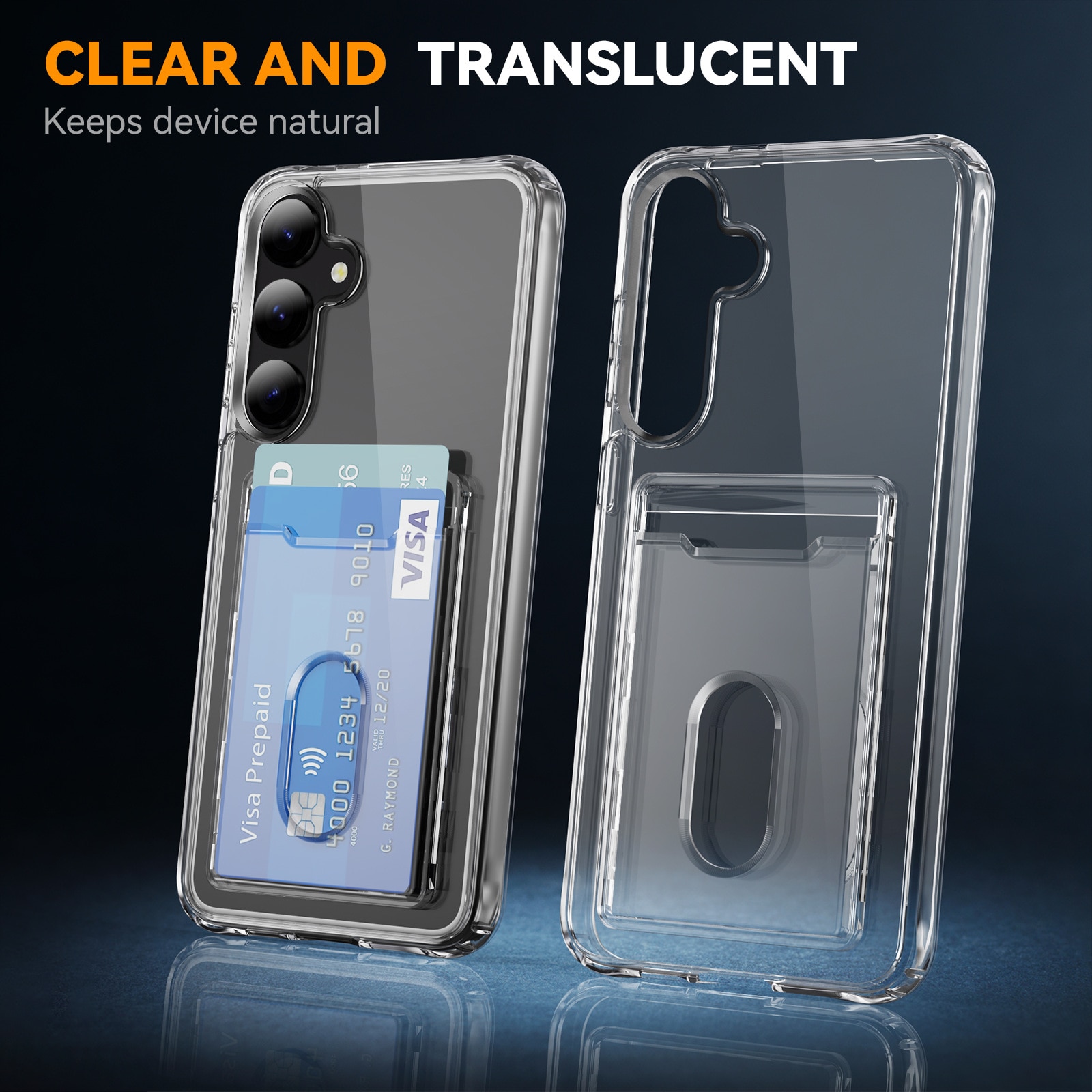 Hybrid Case Card Slot Samsung Galaxy S24 Plus Transparent
