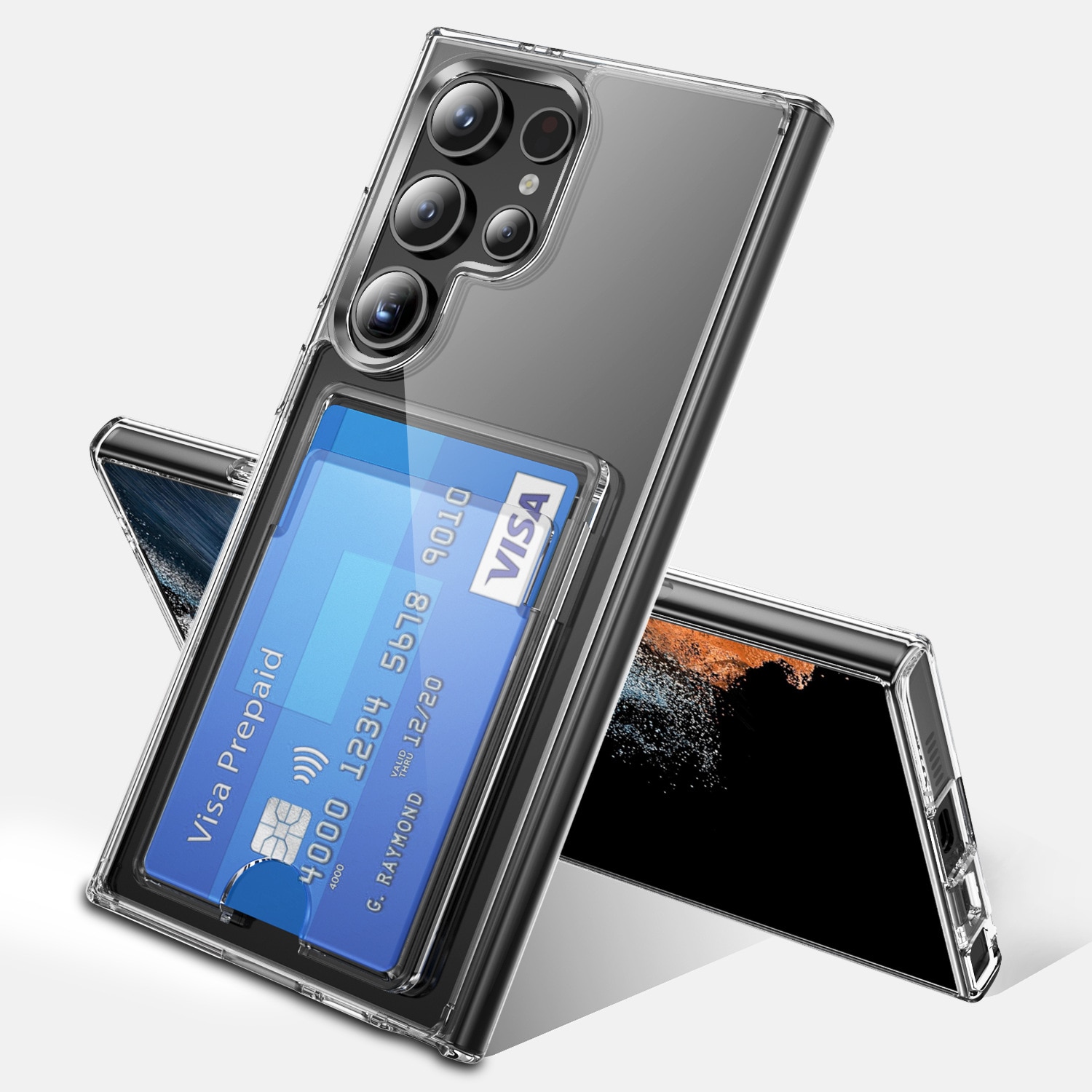 Hybrid Case Card Slot Samsung Galaxy S24 Ultra Transparent