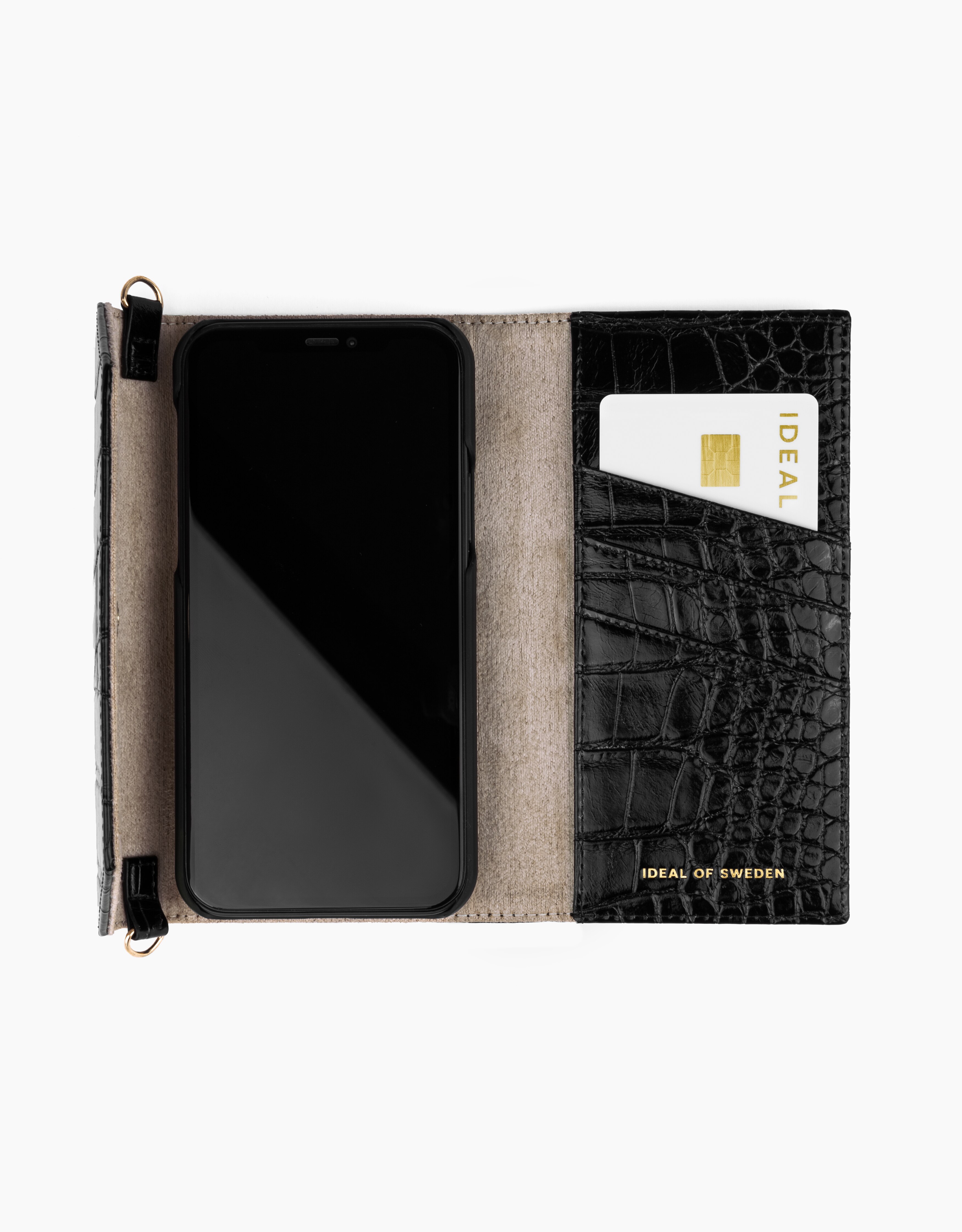 iPhone 13 Pro Cassette Clutch Black Croco