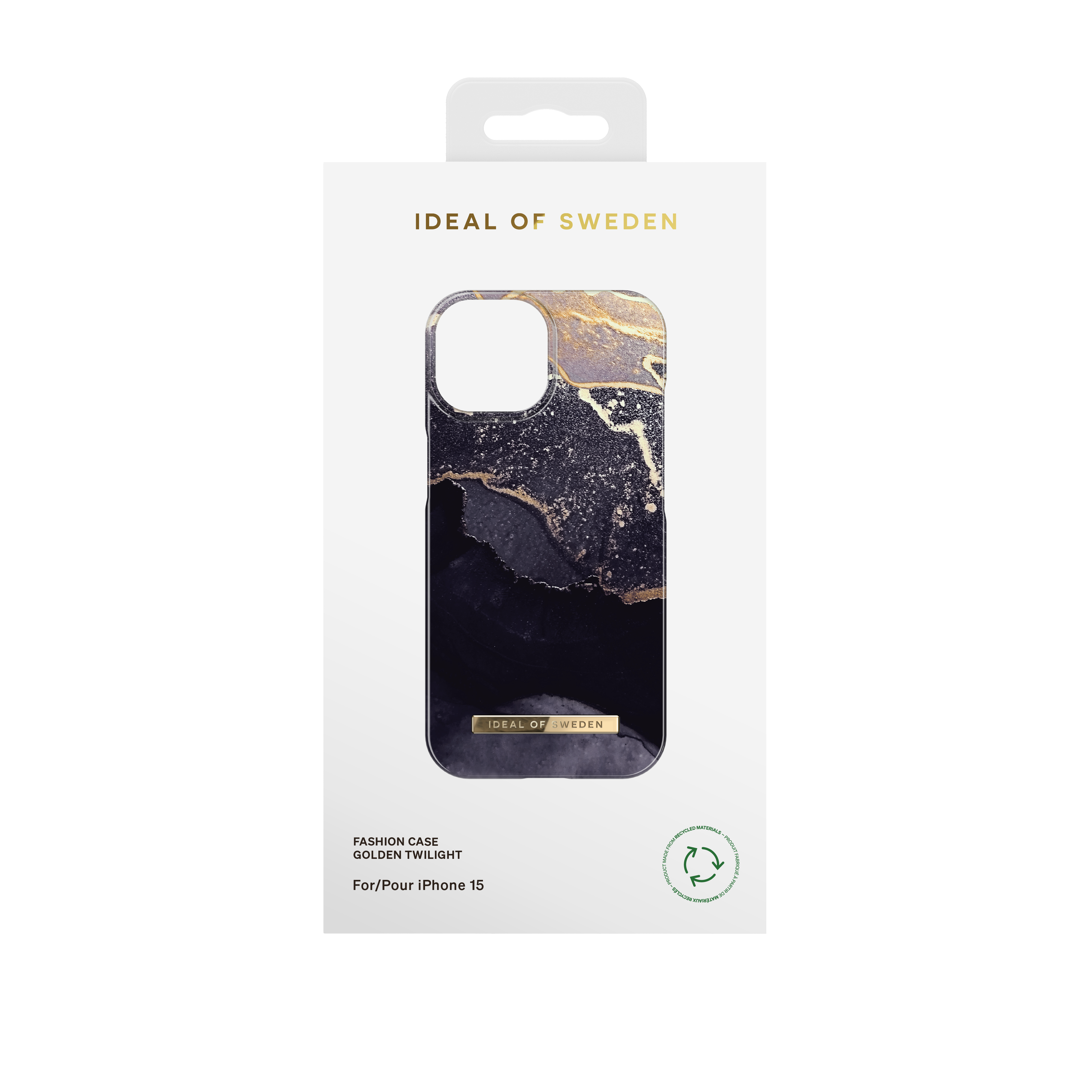 iPhone 15 Fashion Case Golden Twilight