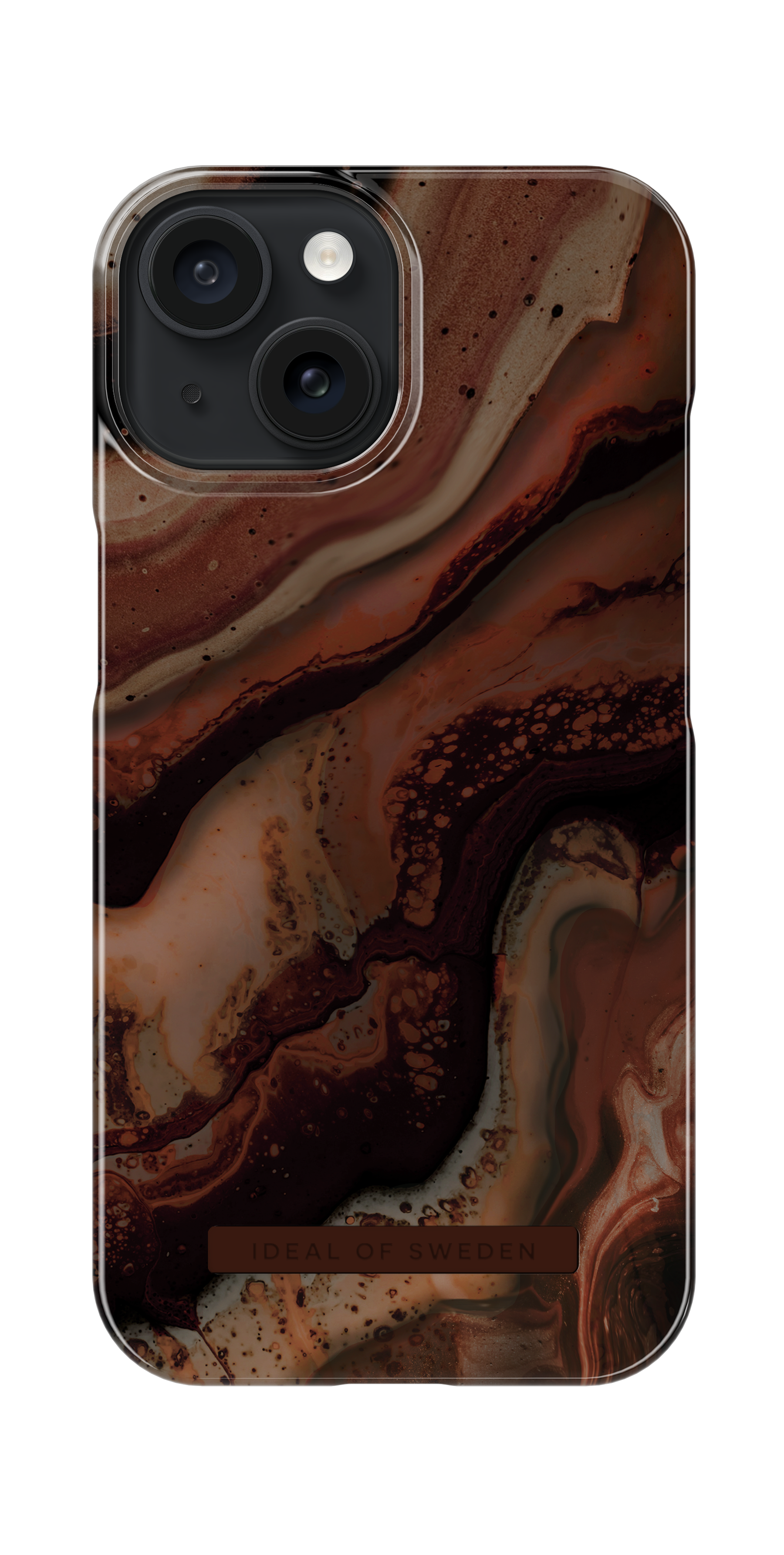 iPhone 15 Fashion Case Dark Amber Marble