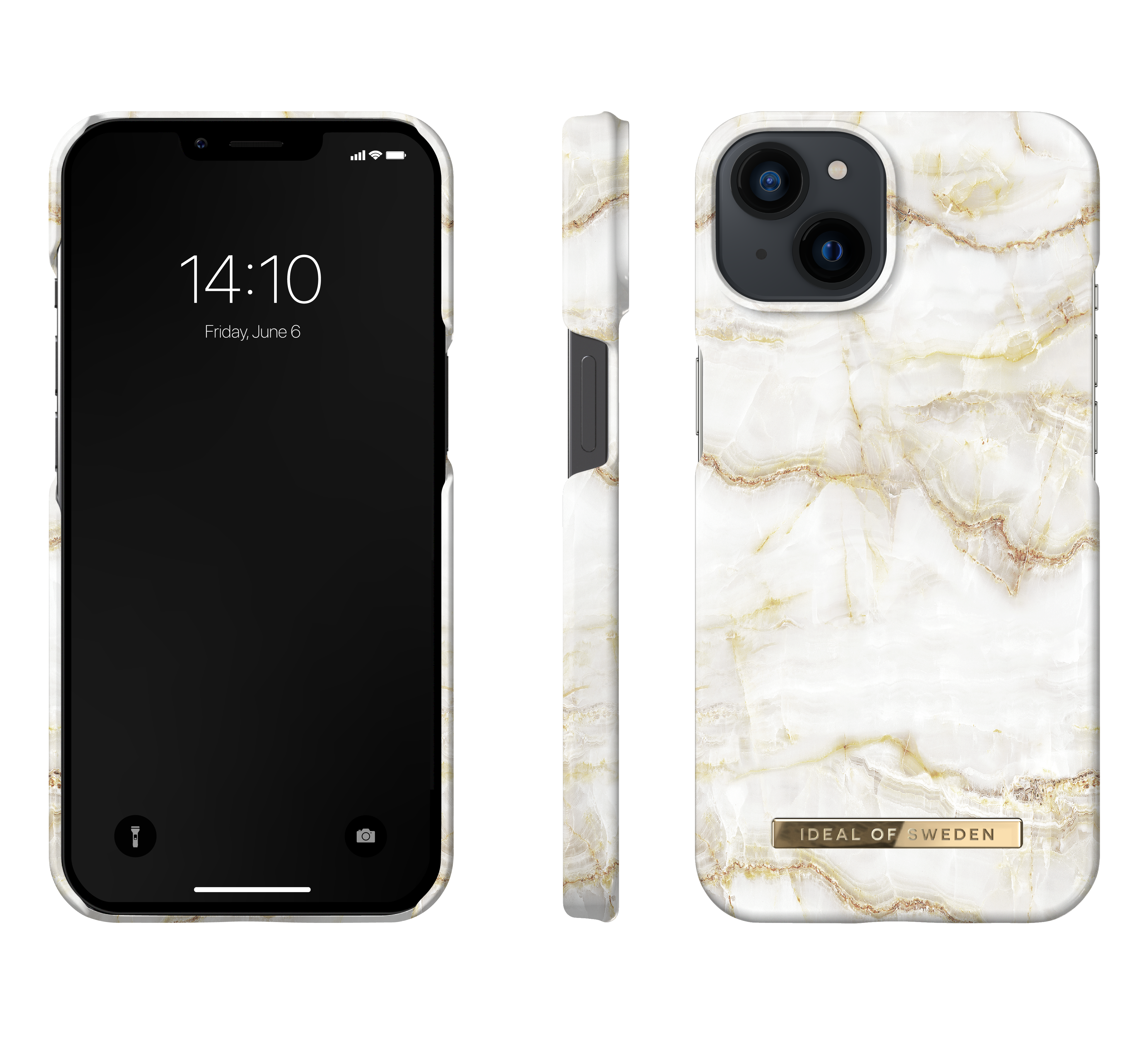 iPhone 13 Fashion Case Golden Pearl Marble