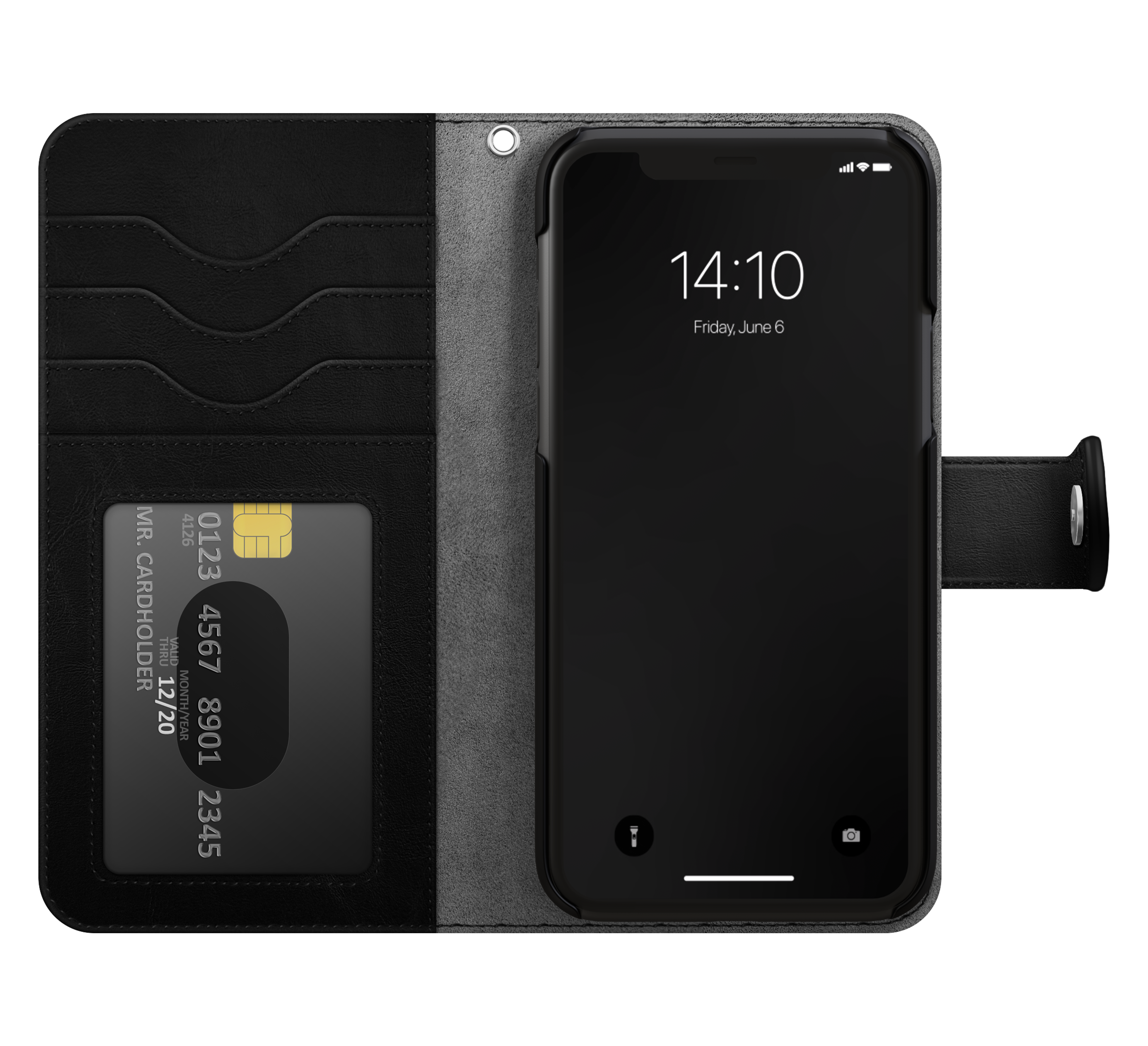 iPhone 13 Mini Magnet Wallet+ Cover Black