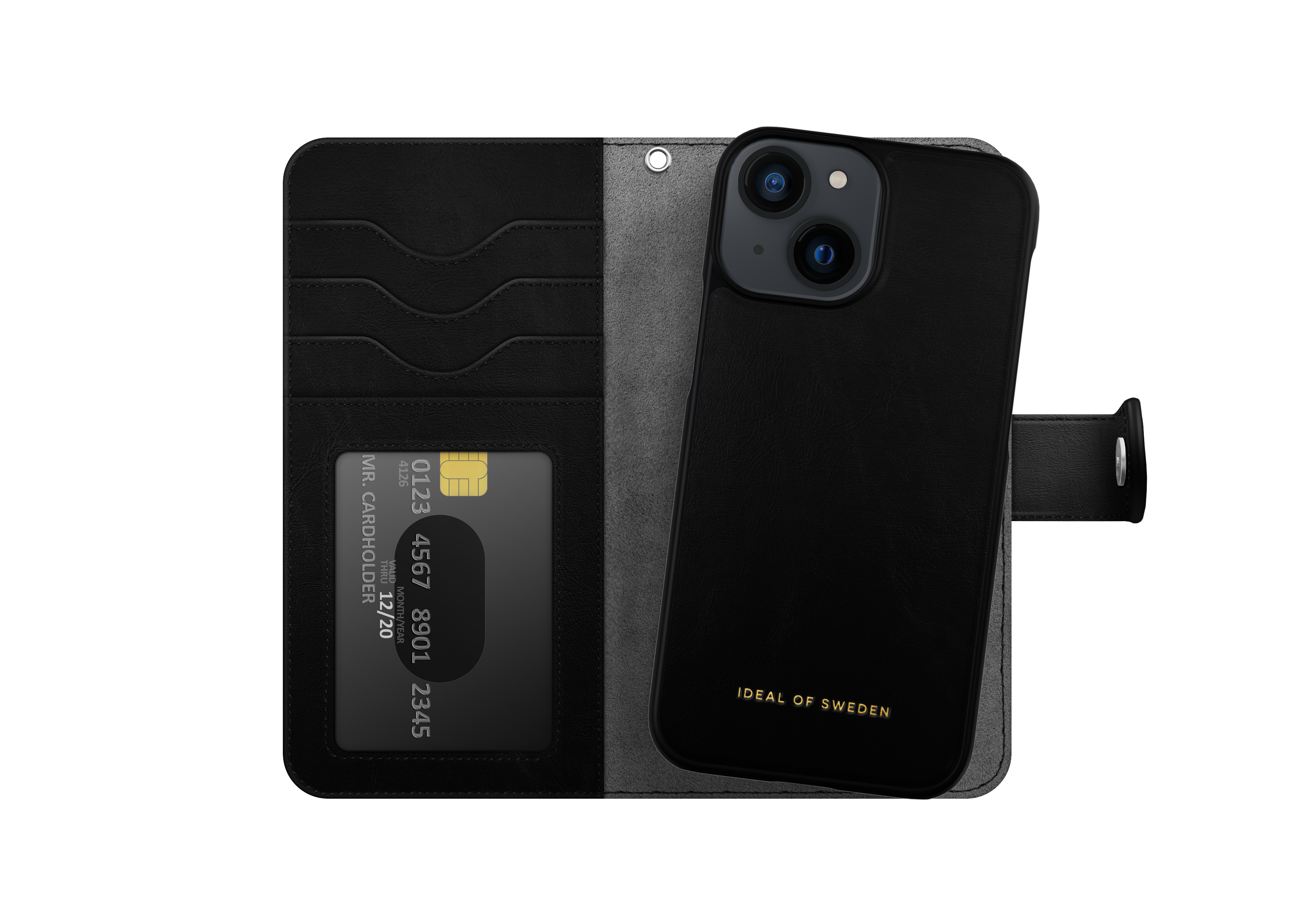 iPhone 13 Mini Magnet Wallet+ Cover Black