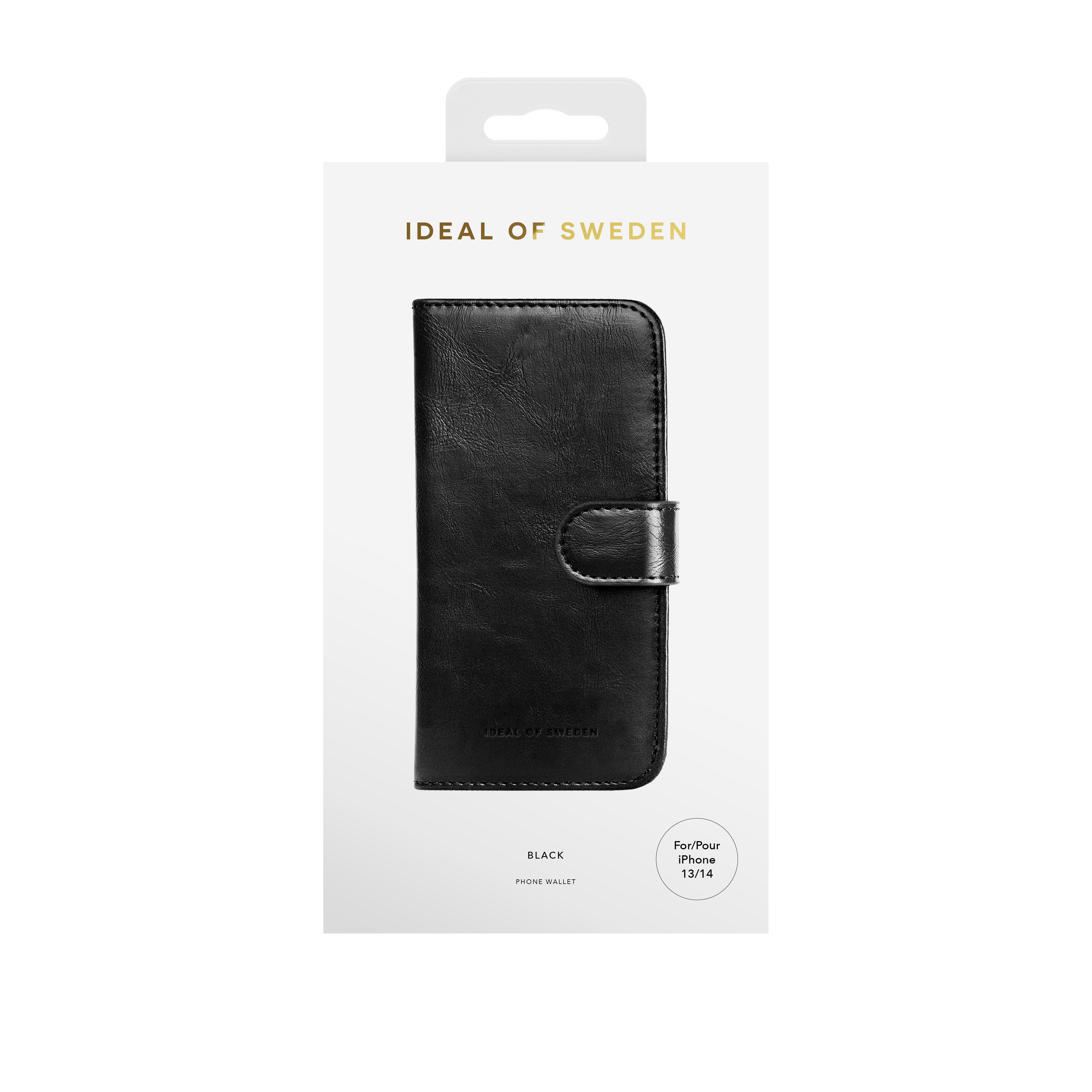 iPhone 14 Magnet Wallet+ Cover Black
