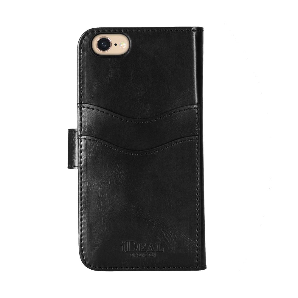 iPhone 6/6S/7/8/SE Magnet Wallet+ Cover Black