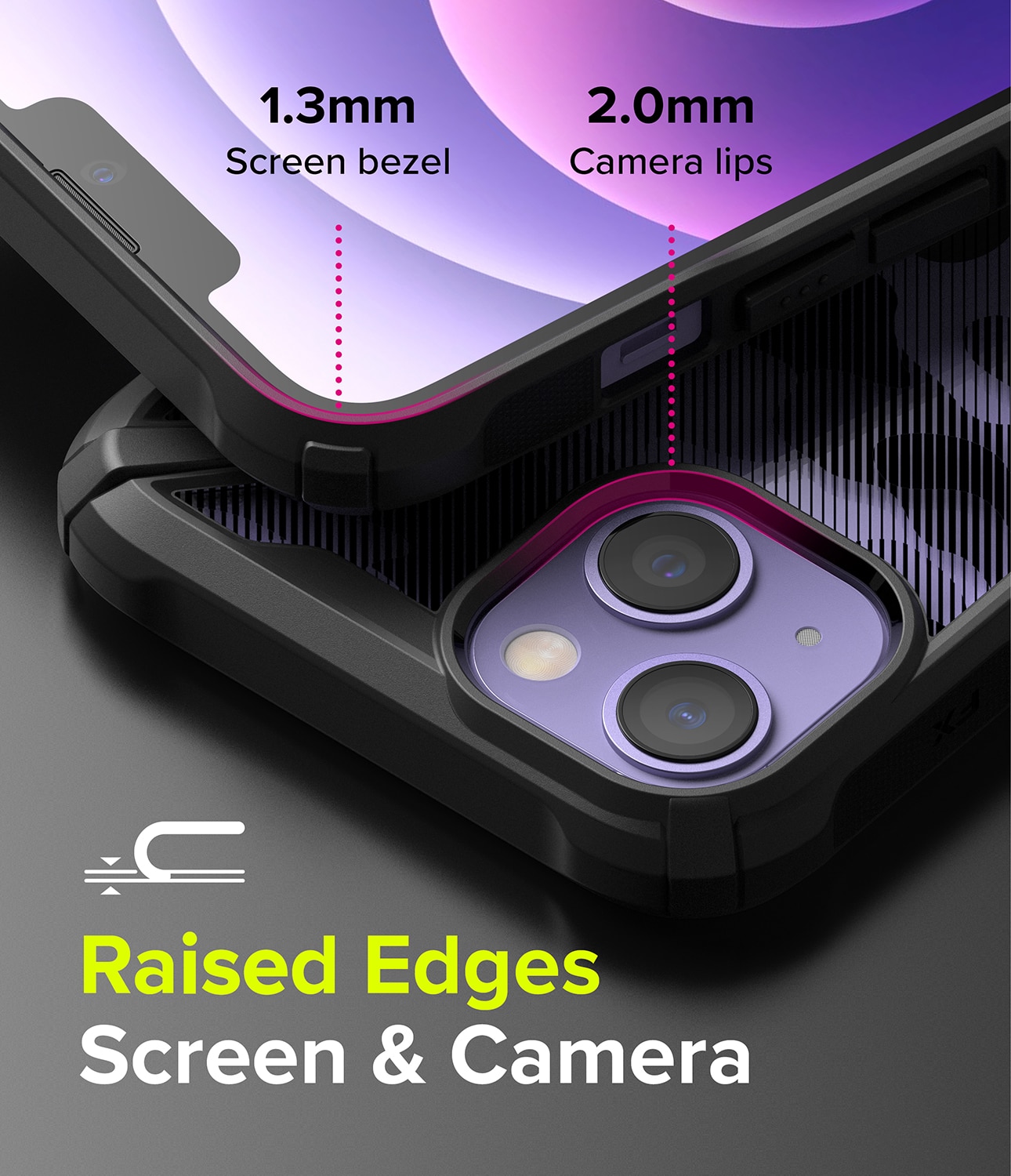 iPhone 13 Mini Fusion X Design Case Camo Black