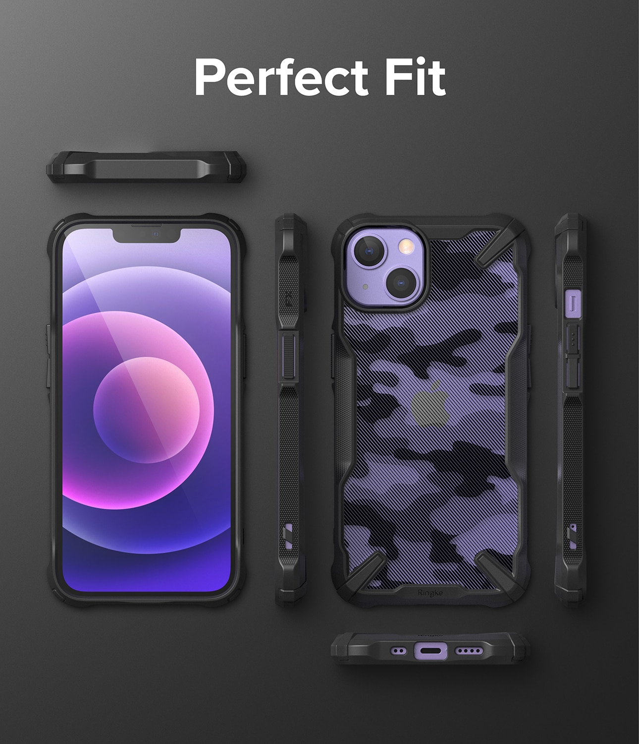 iPhone 13 Mini Fusion X Design Case Camo Black