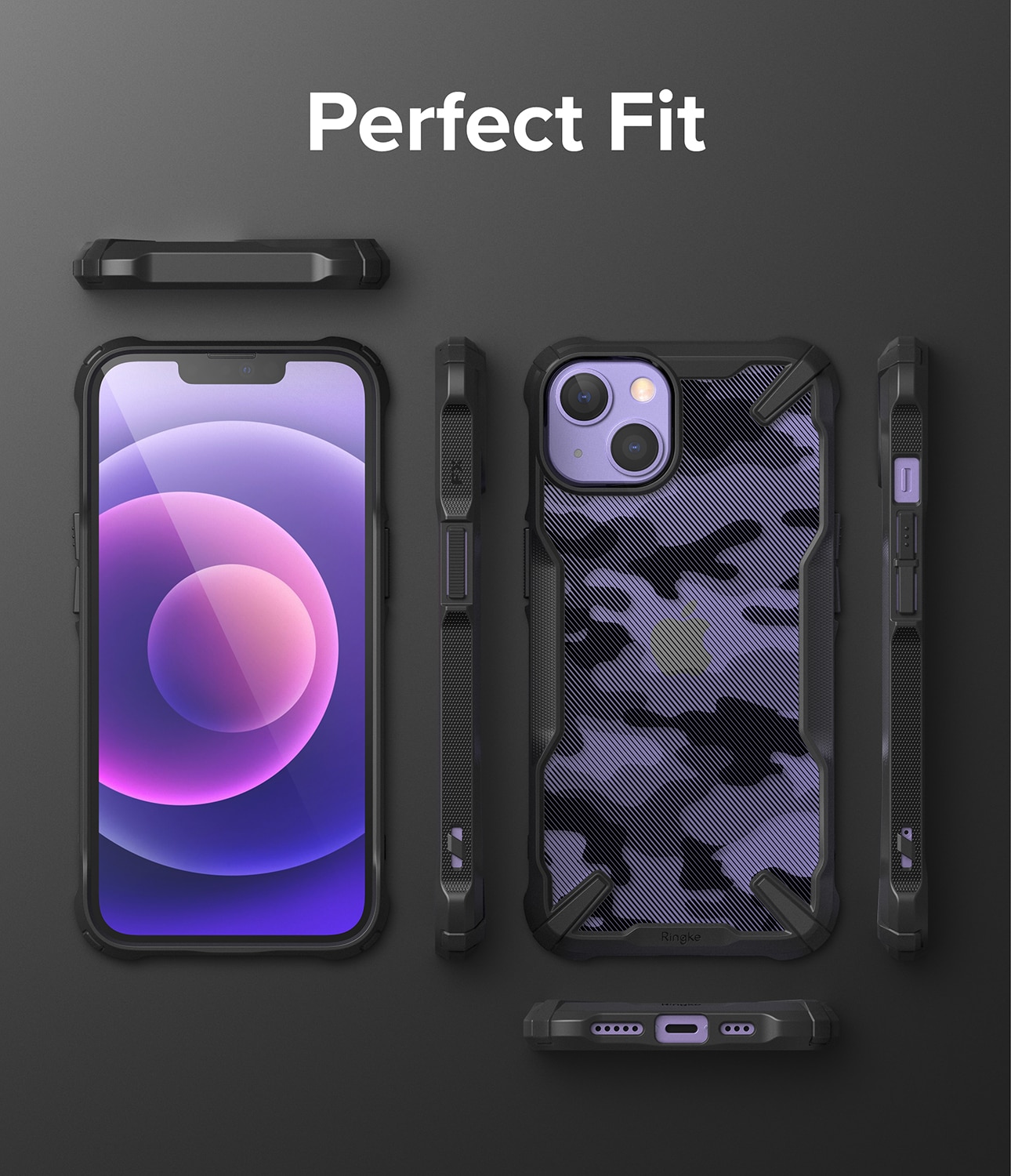 iPhone 13 Fusion X Design Case Camo Black
