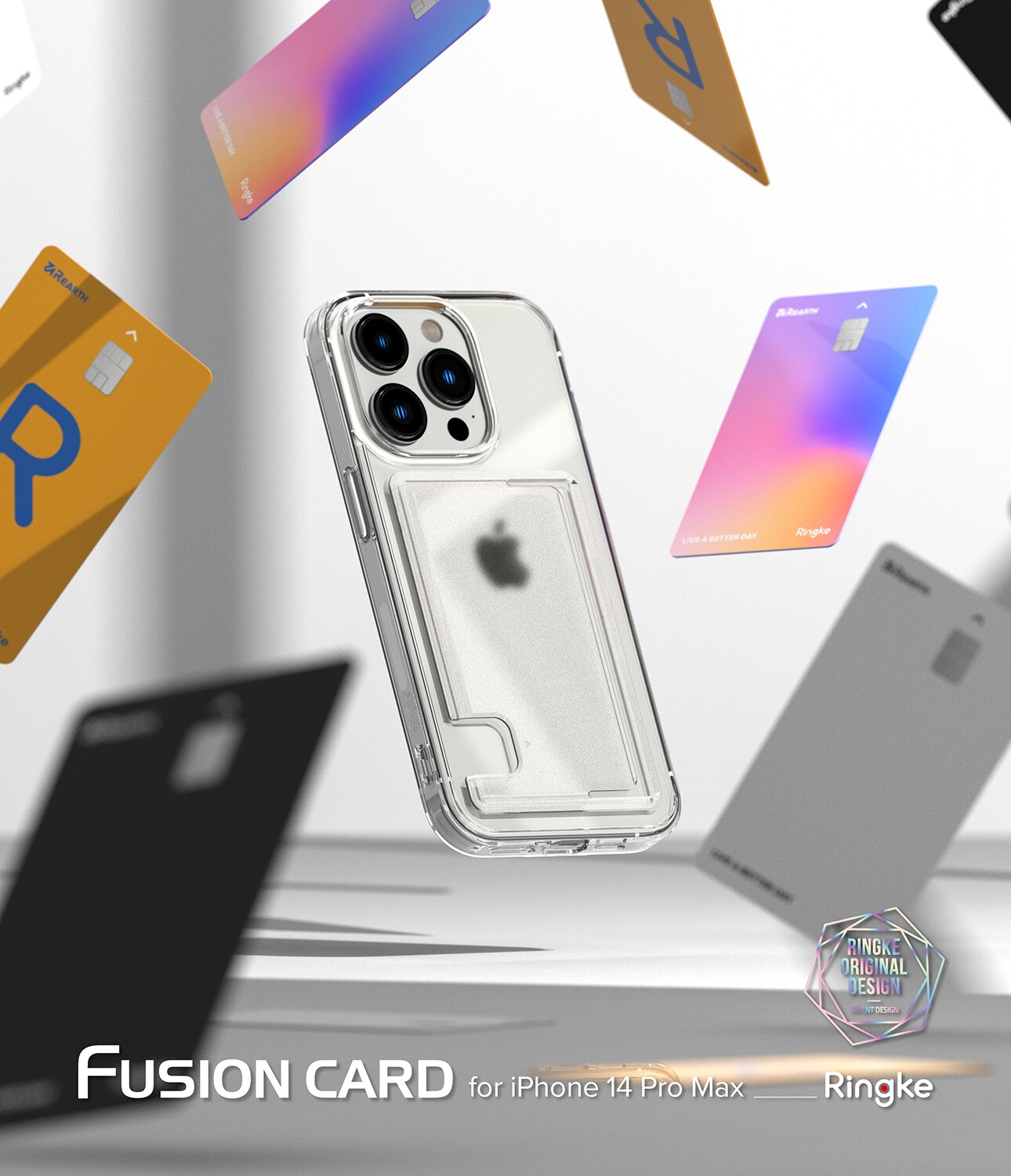 iPhone 14 Pro Max Fusion Card Case Transparent