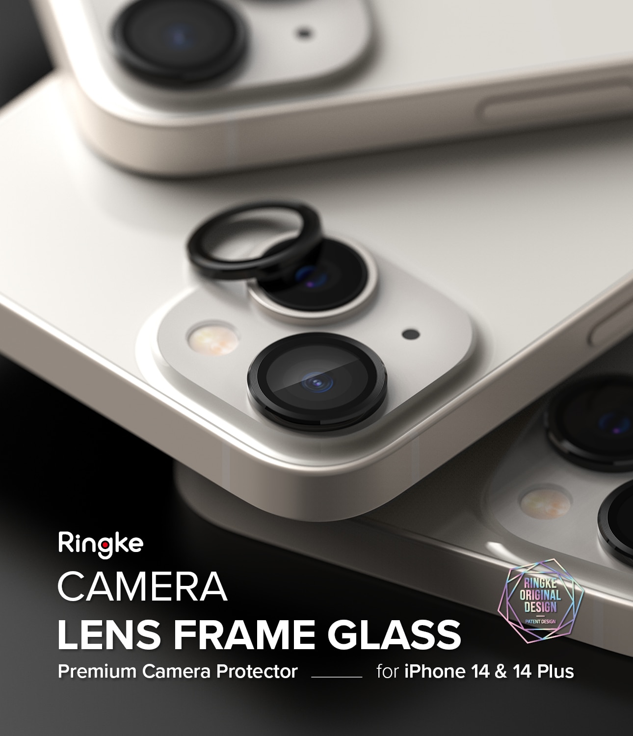 iPhone 14 Plus Camera Lens Frame Glass Black