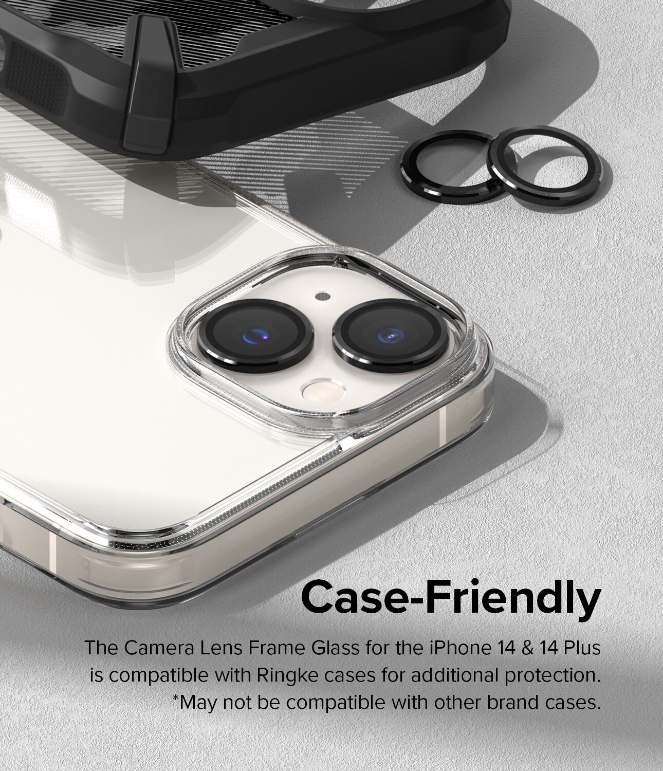 iPhone 14 Camera Lens Frame Glass Black