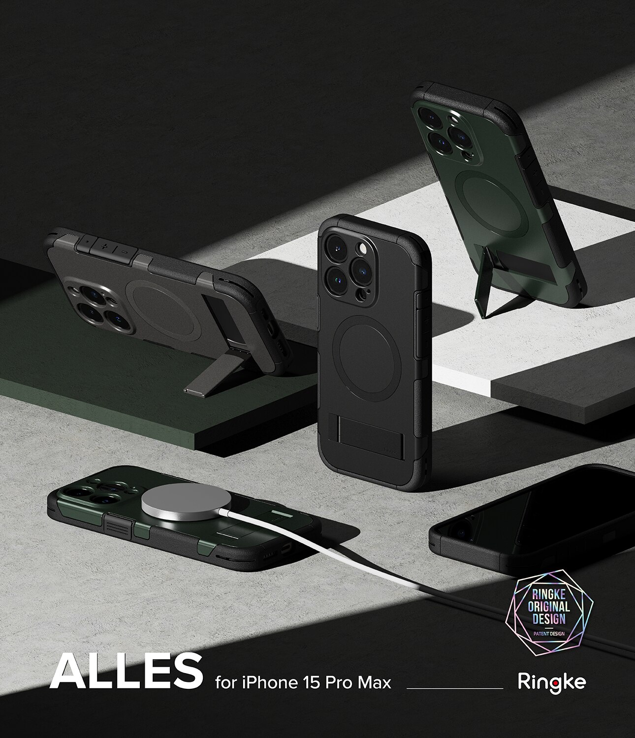 iPhone 15 Pro Max Alles Magnetic Case Black