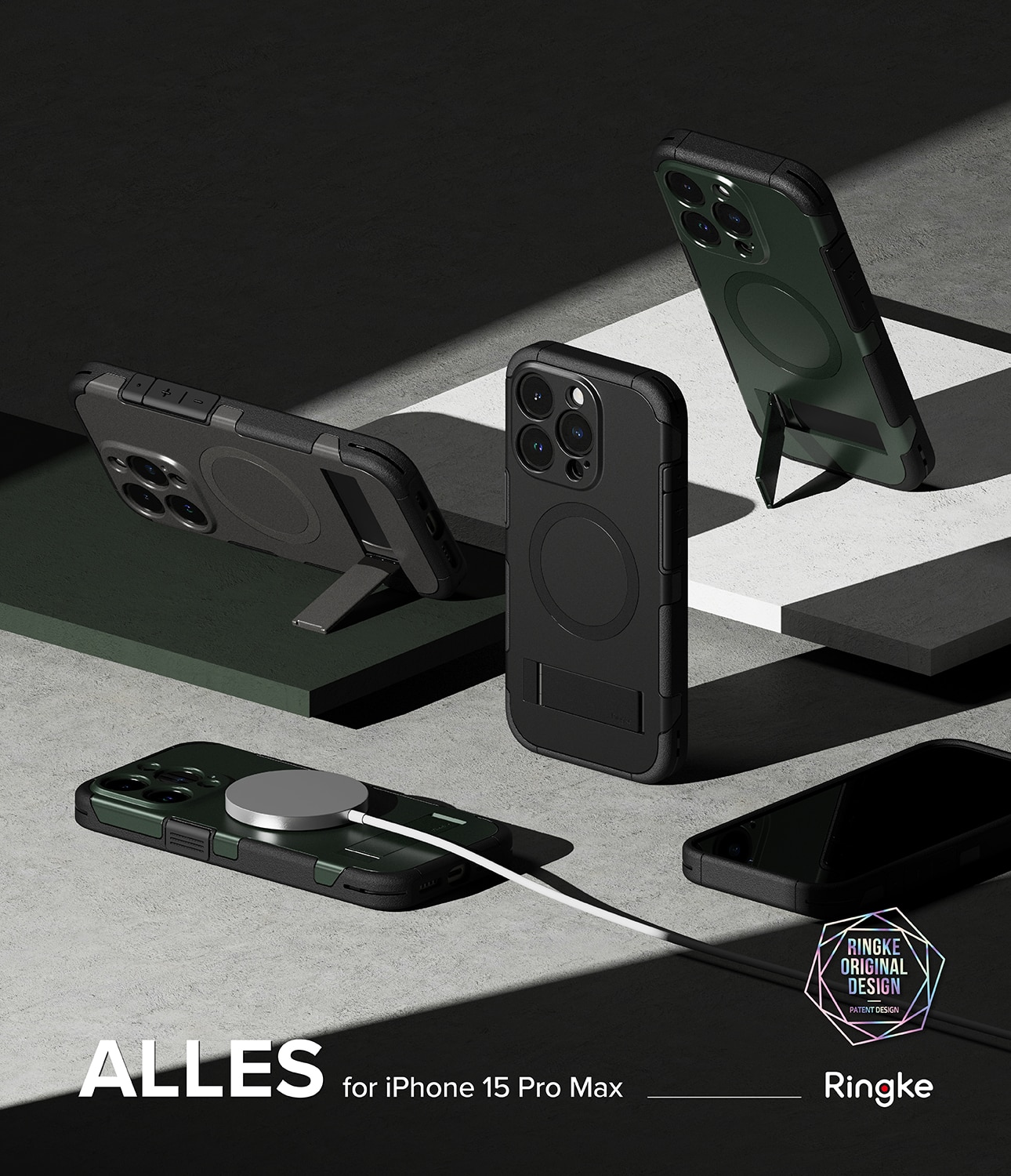 iPhone 15 Pro Max Alles Magnetic Case Dark Green