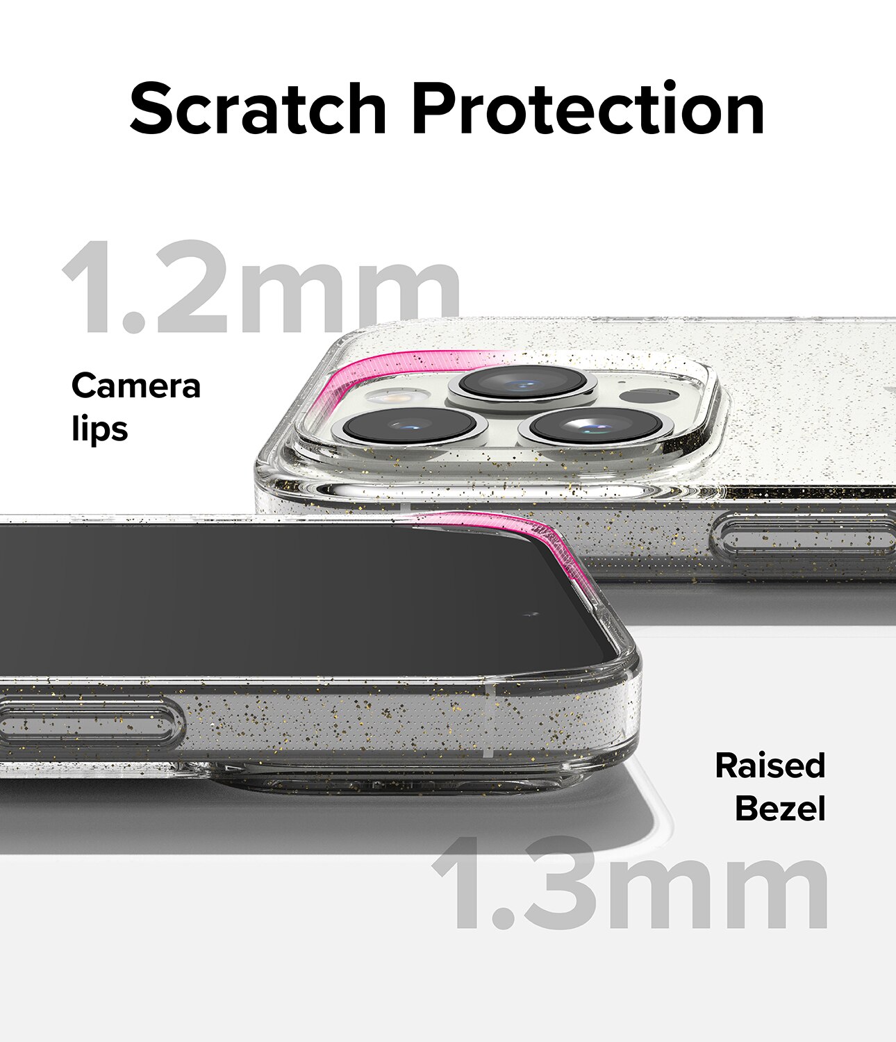 iPhone 15 Pro Air Case Glitter Clear