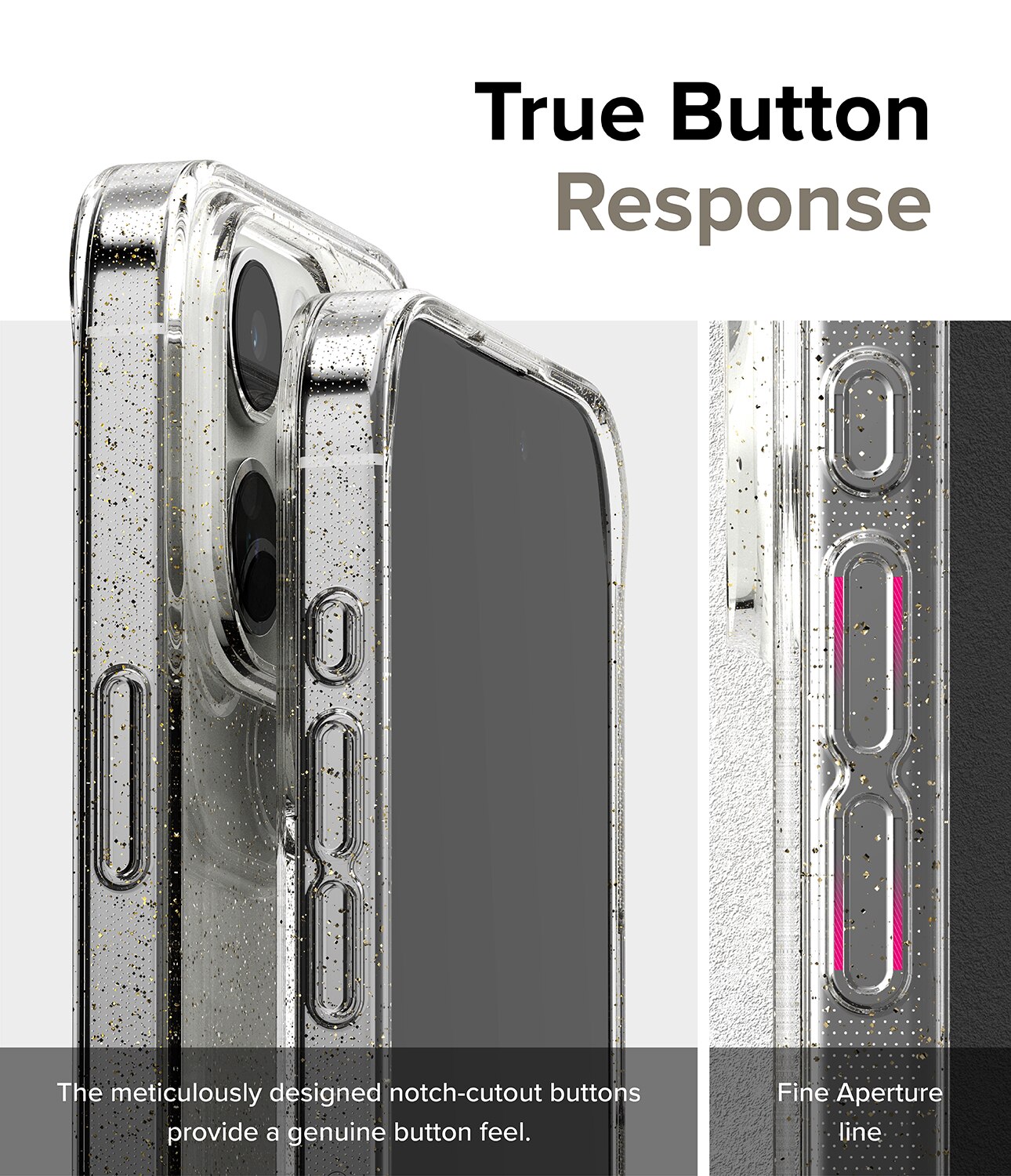 iPhone 15 Pro Air Case Glitter Clear