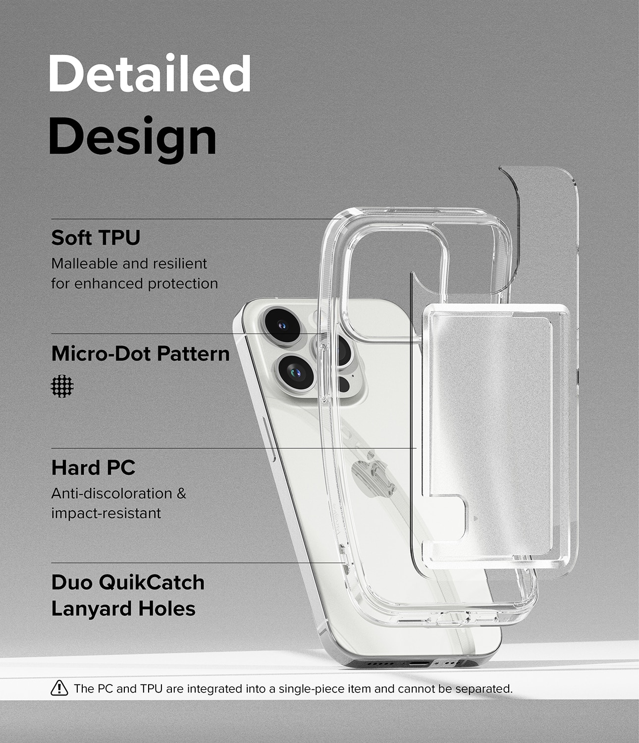 iPhone 15 Pro Fusion Card Case Transparent