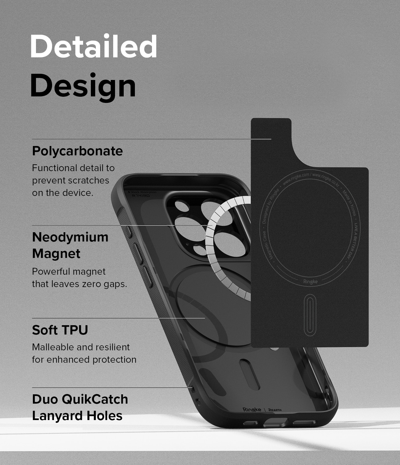 iPhone 15 Pro Onyx Magnetic Case Black