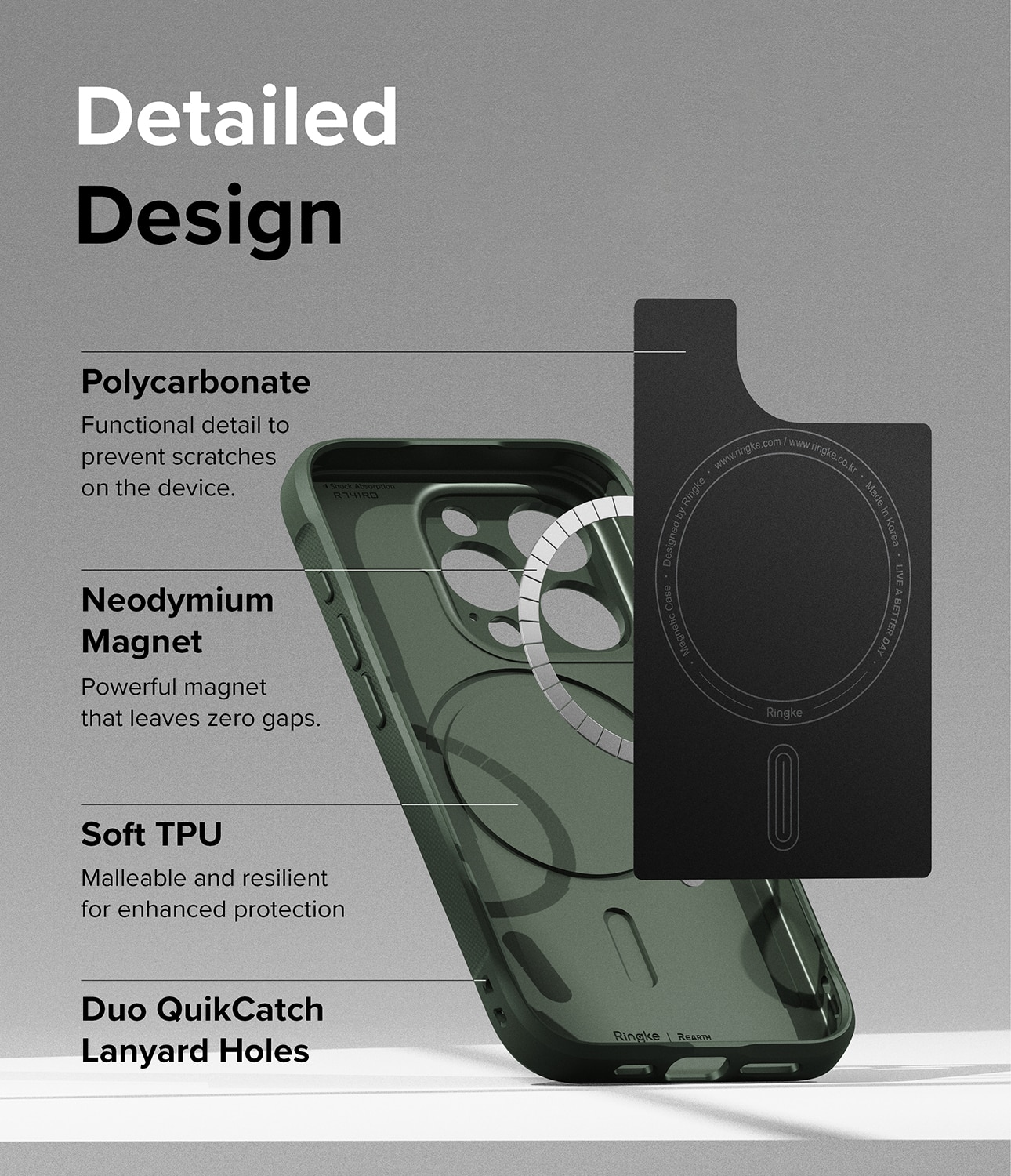 iPhone 15 Pro Onyx Magnetic Case Dark Green