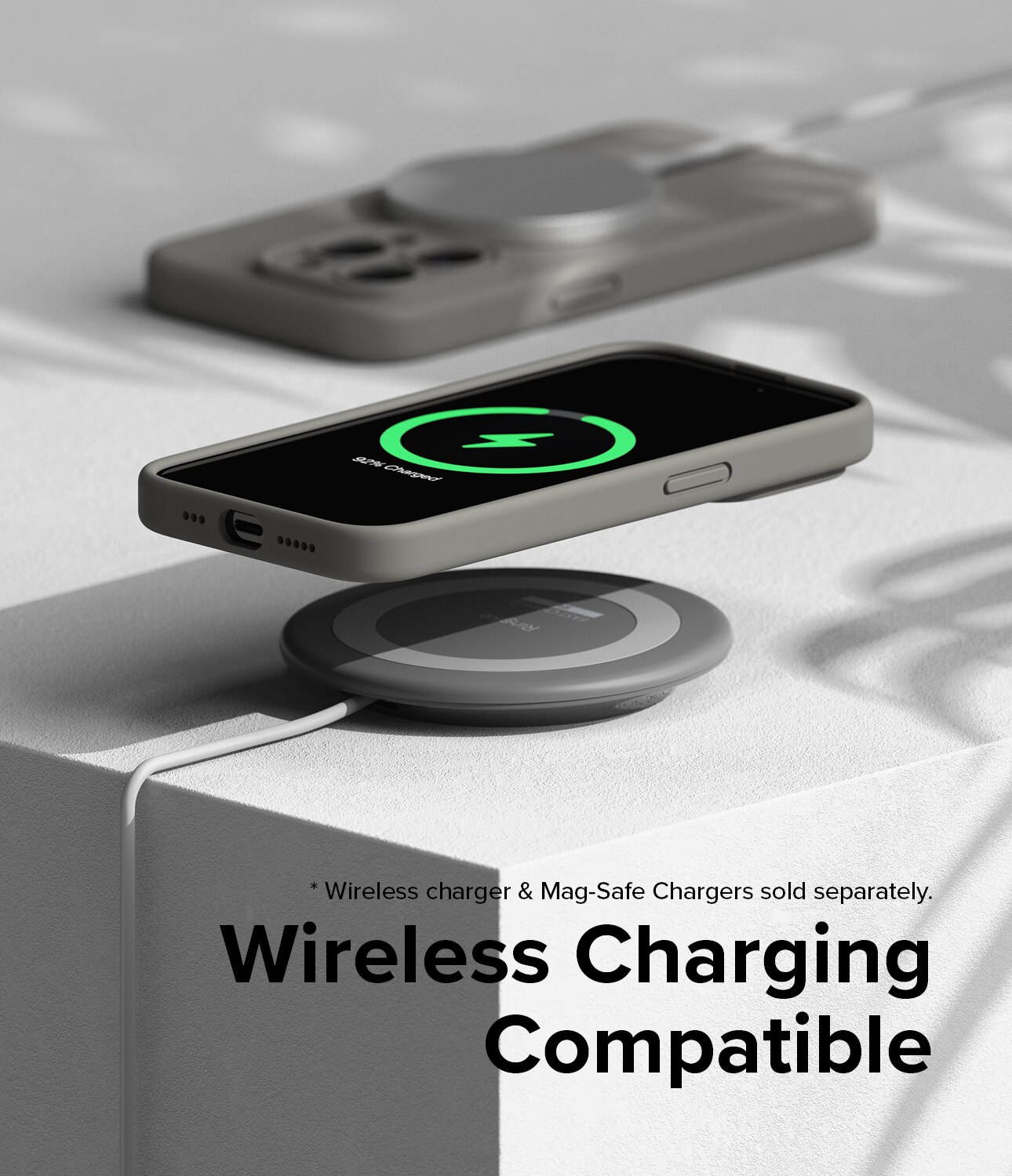 iPhone 15 Pro Silicone Magnetic Case Grey