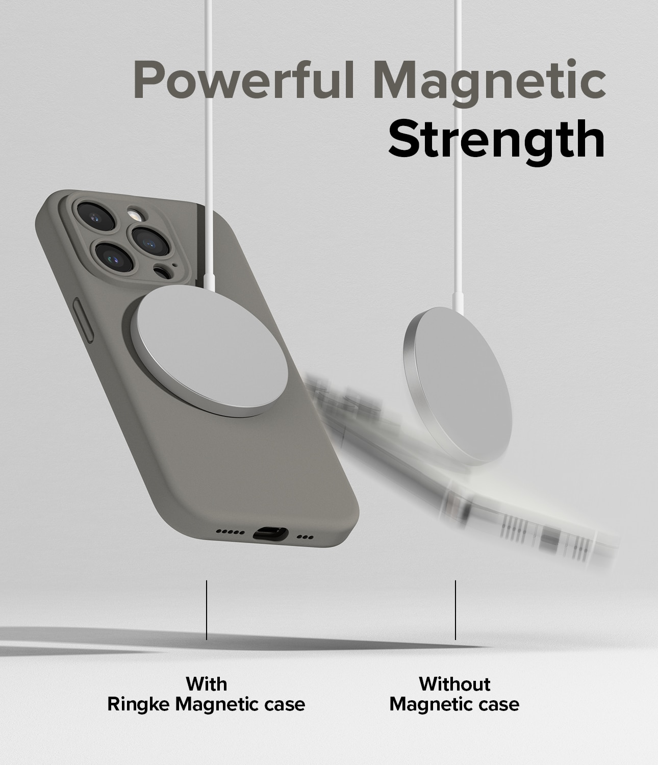 iPhone 15 Pro Silicone Magnetic Case Grey