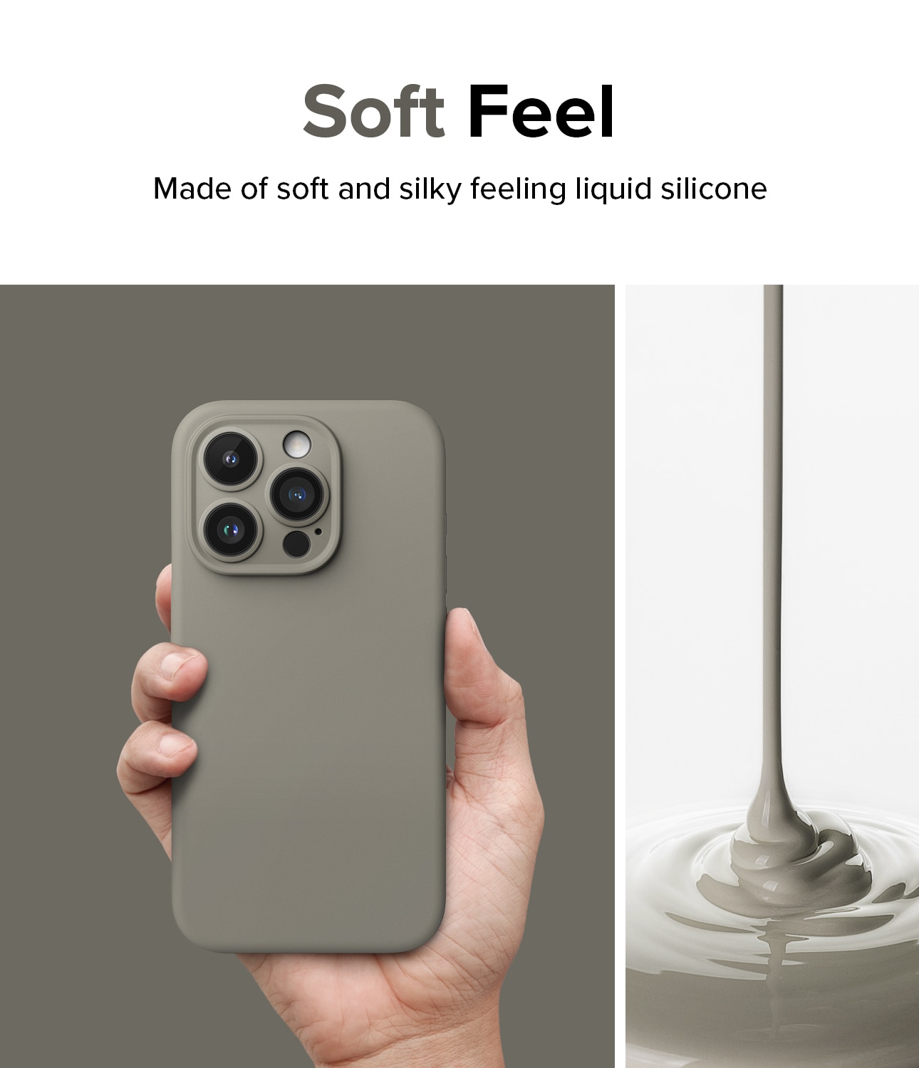 iPhone 15 Pro Silicone Magnetic Case Grey