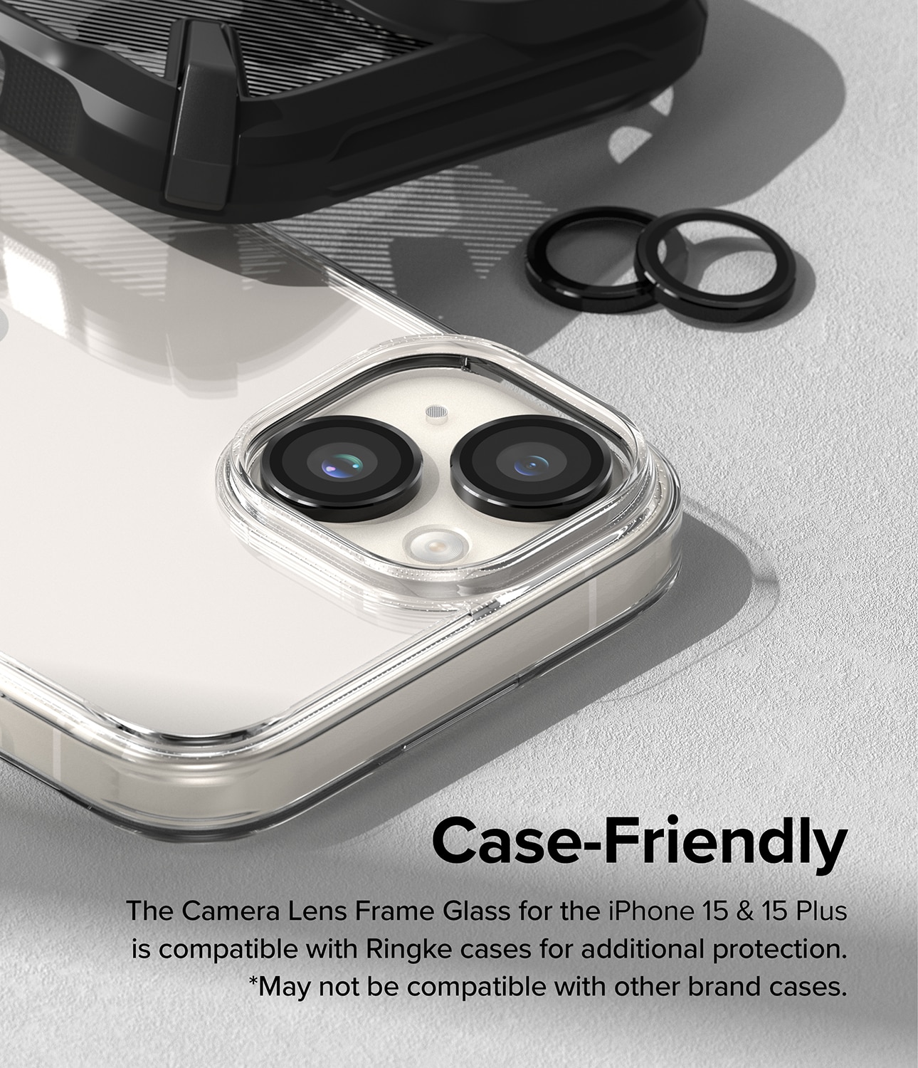 iPhone 15 Camera Lens Frame Glass Black