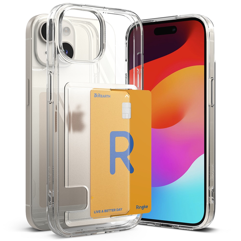iPhone 15 Plus Fusion Card Case Transparent